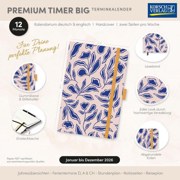 Beispielinhalt (Bild) Premium Timer Big "Flowers of Freedom" 2026