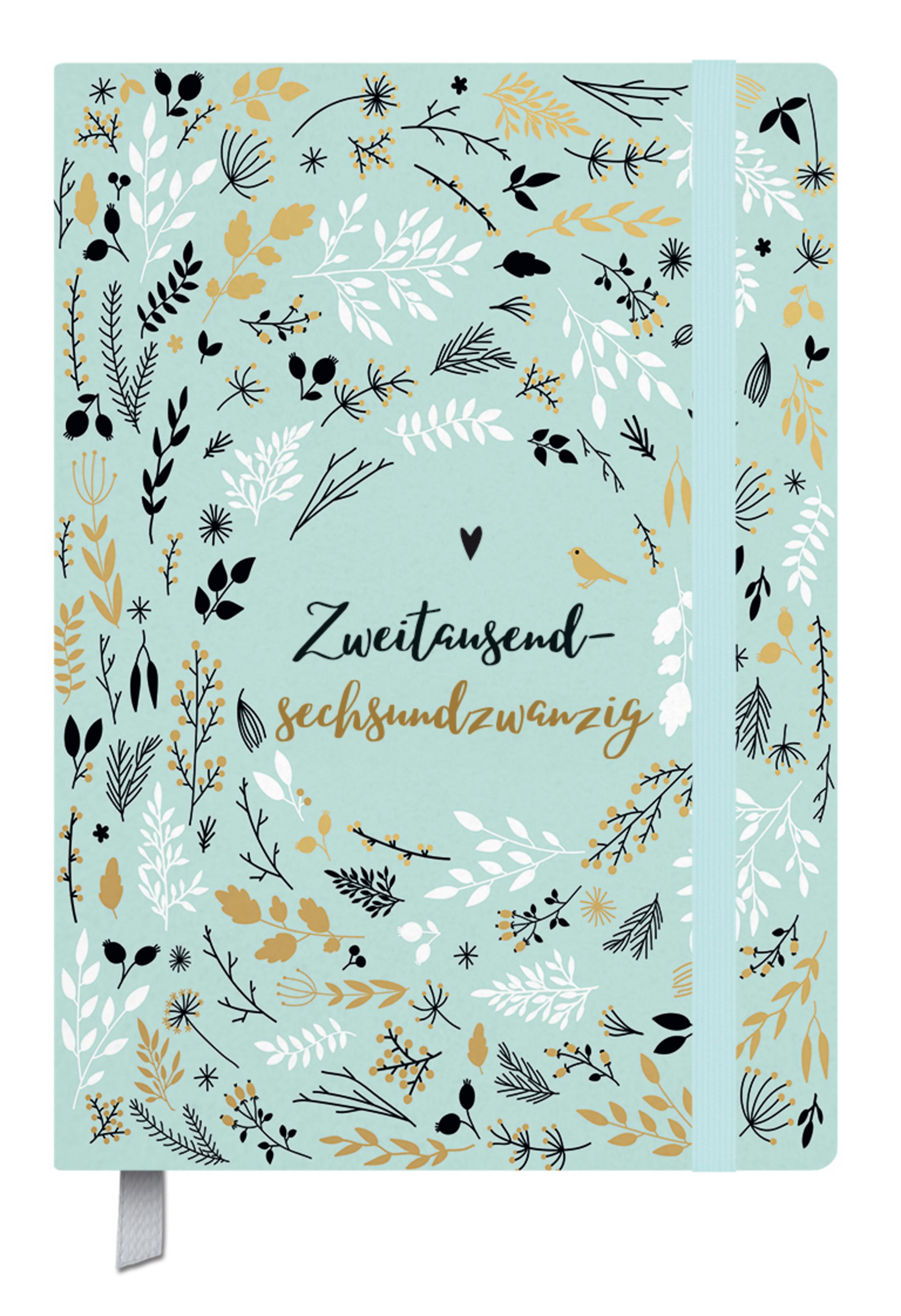 Vorderes Coverbild Terminkalender Campus Mint Flowers 18 Monate 2026/2027