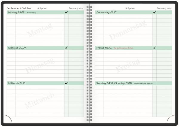 Beispielinhalt (Bild) Schülerkalender Planlos 2025/2026
