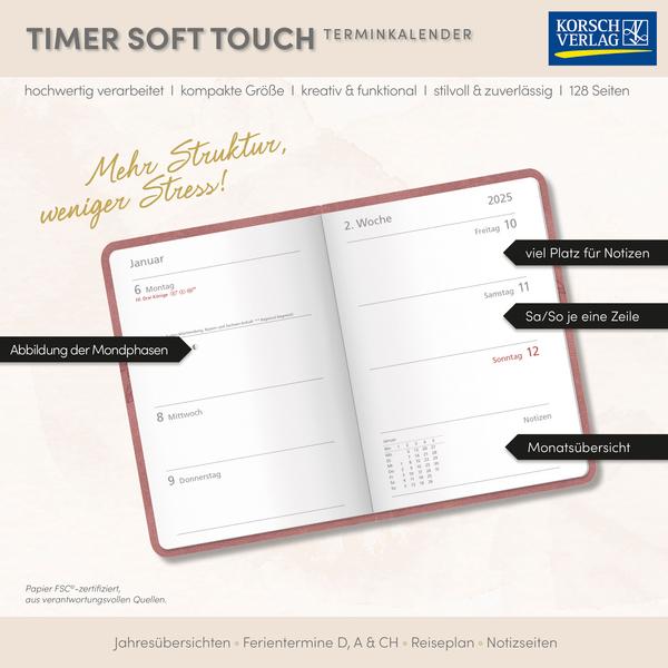 Beispielinhalt (Bild) Timer Soft Touch rose 2026