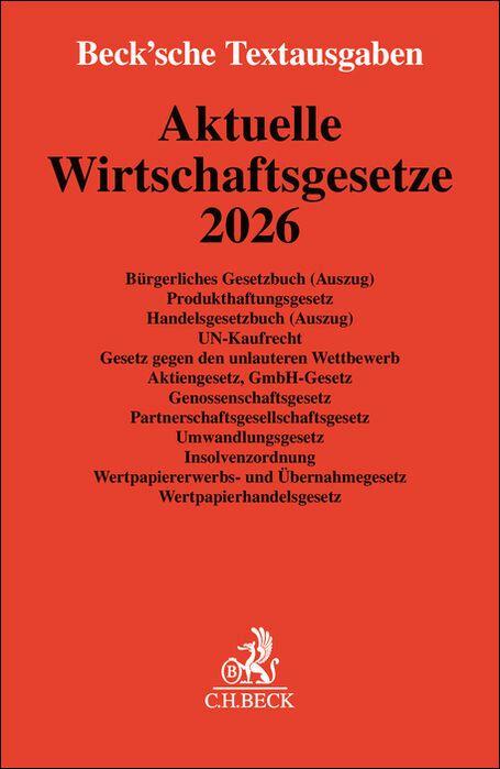 Vorderes Coverbild Aktuelle Wirtschaftsgesetze 2026
