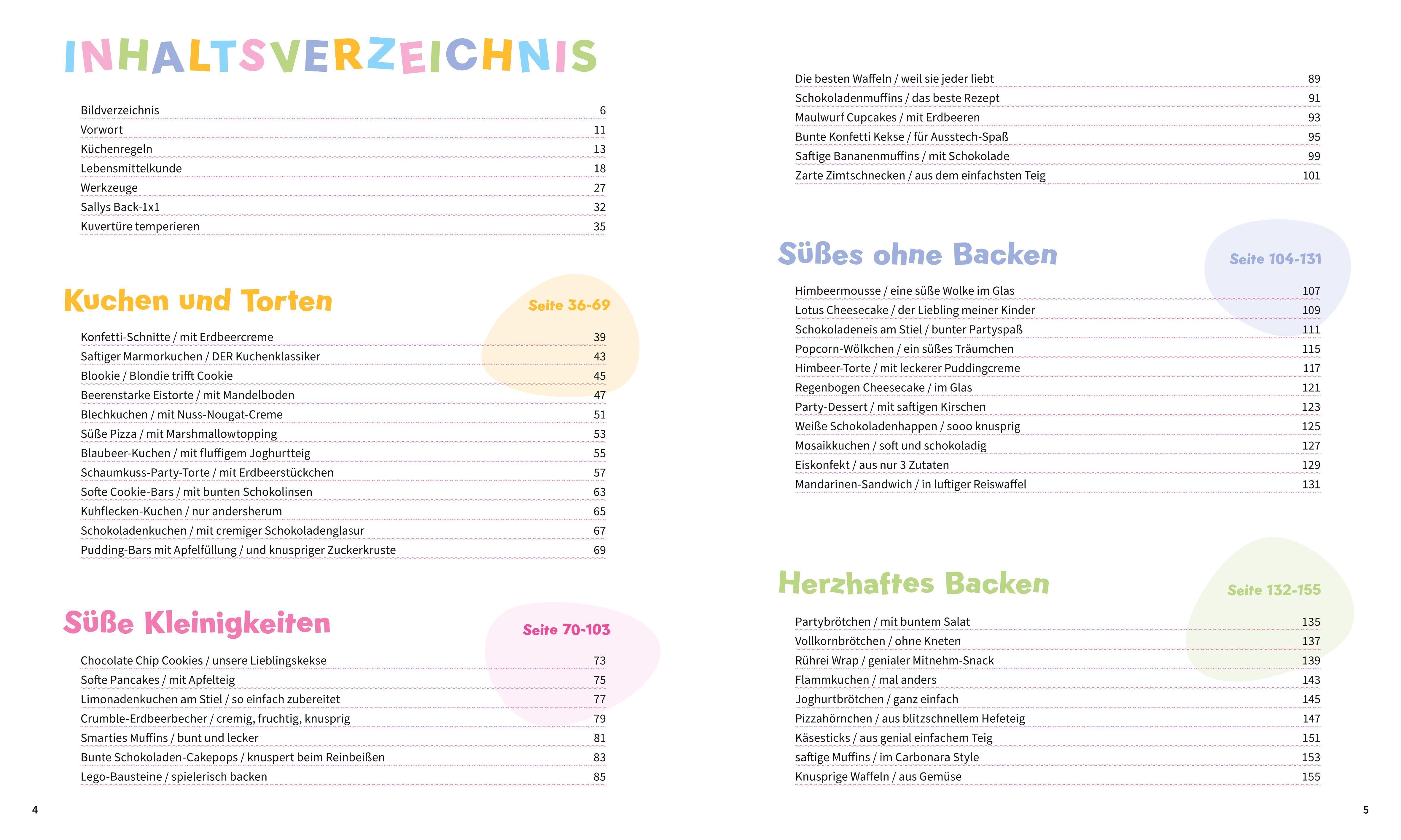 Beispielinhalt (Bild) Sallys Backen mit Kindern