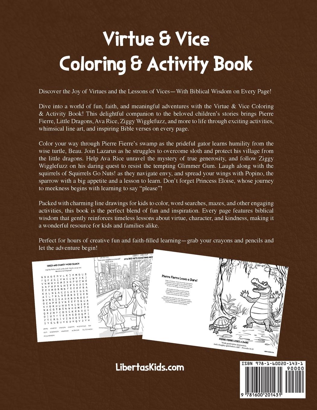 Rückseitencover Virtue & Vice Coloring & Activity Book