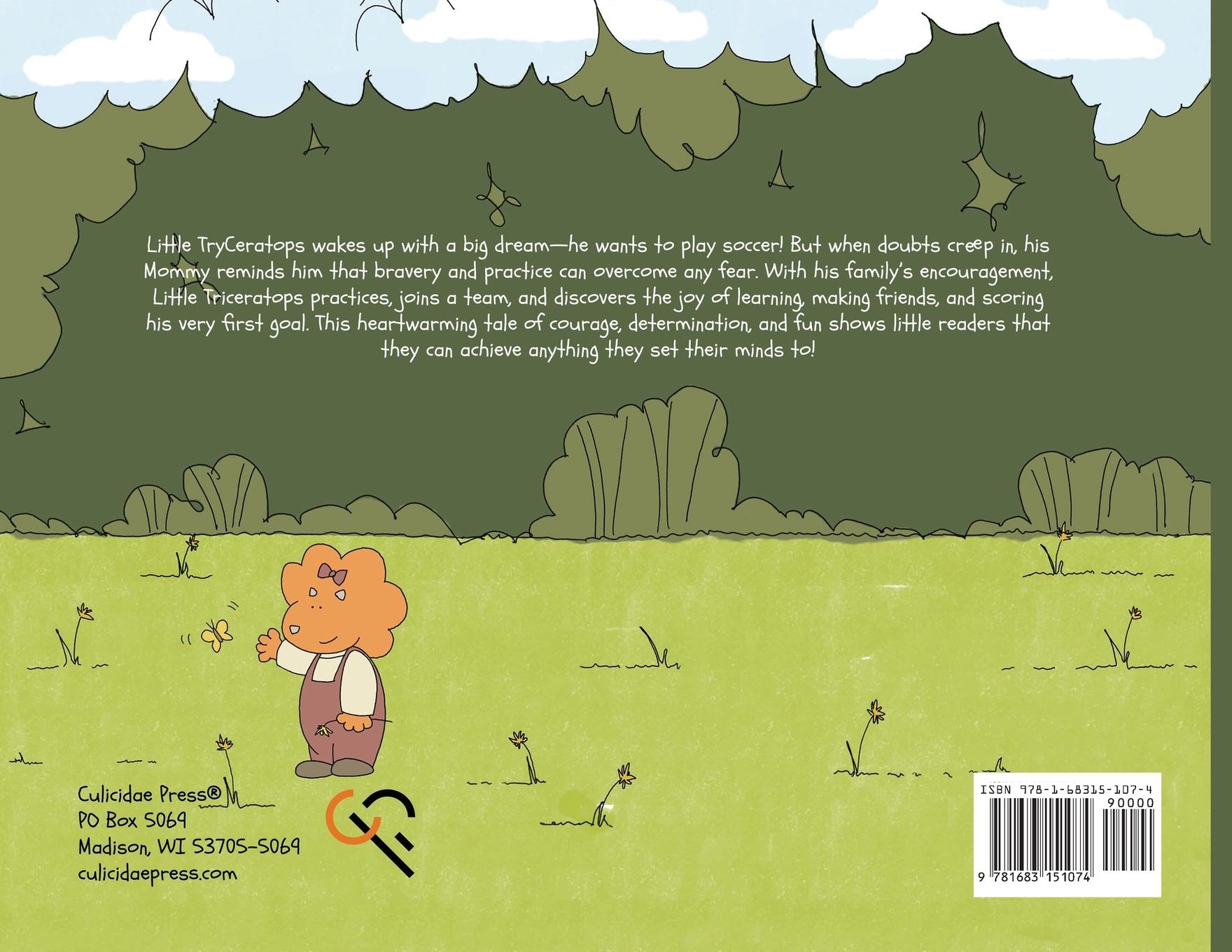 Rückseitencover The Little TryCeratops Tries Soccer