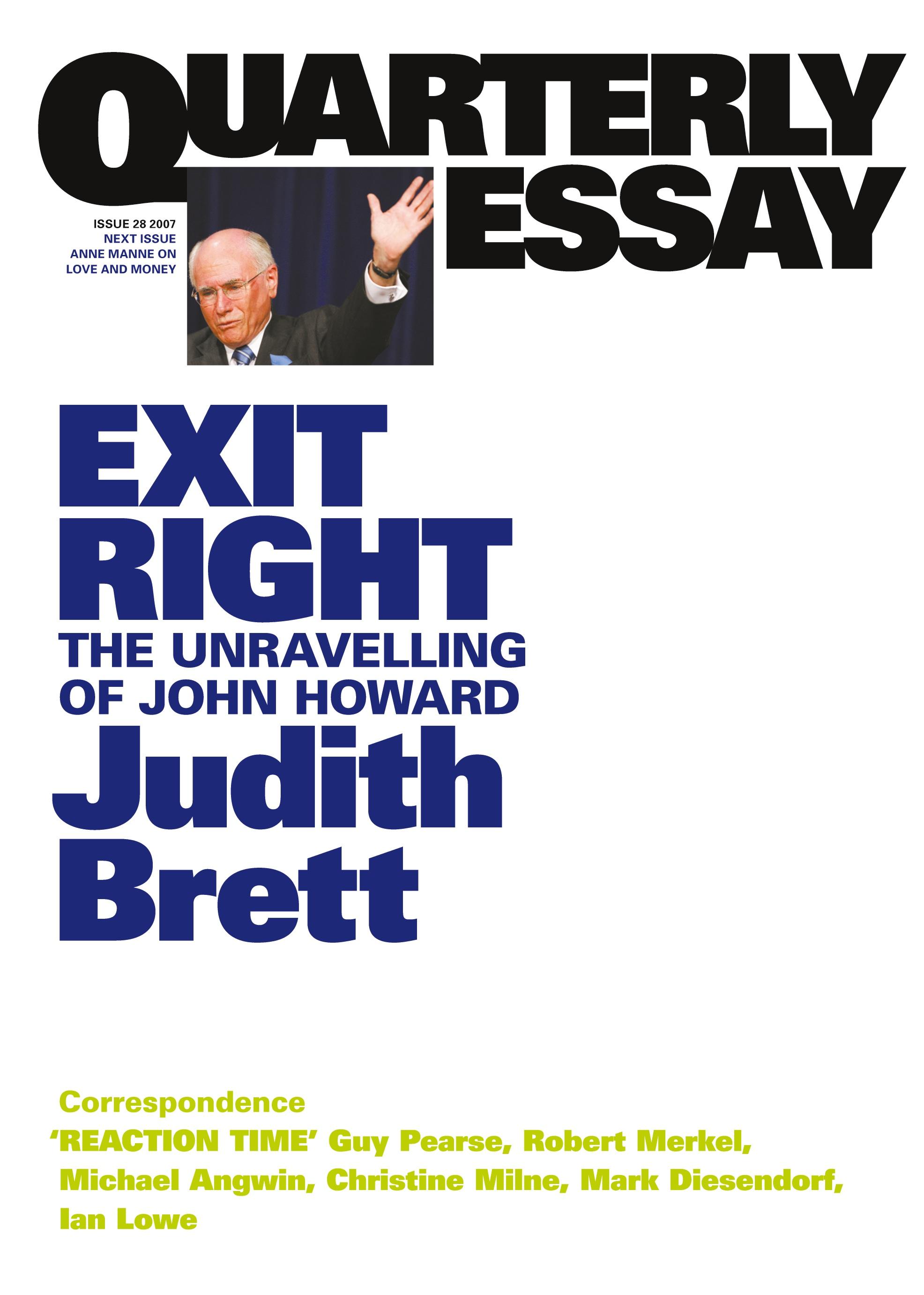 Vorderes Coverbild Exit Right