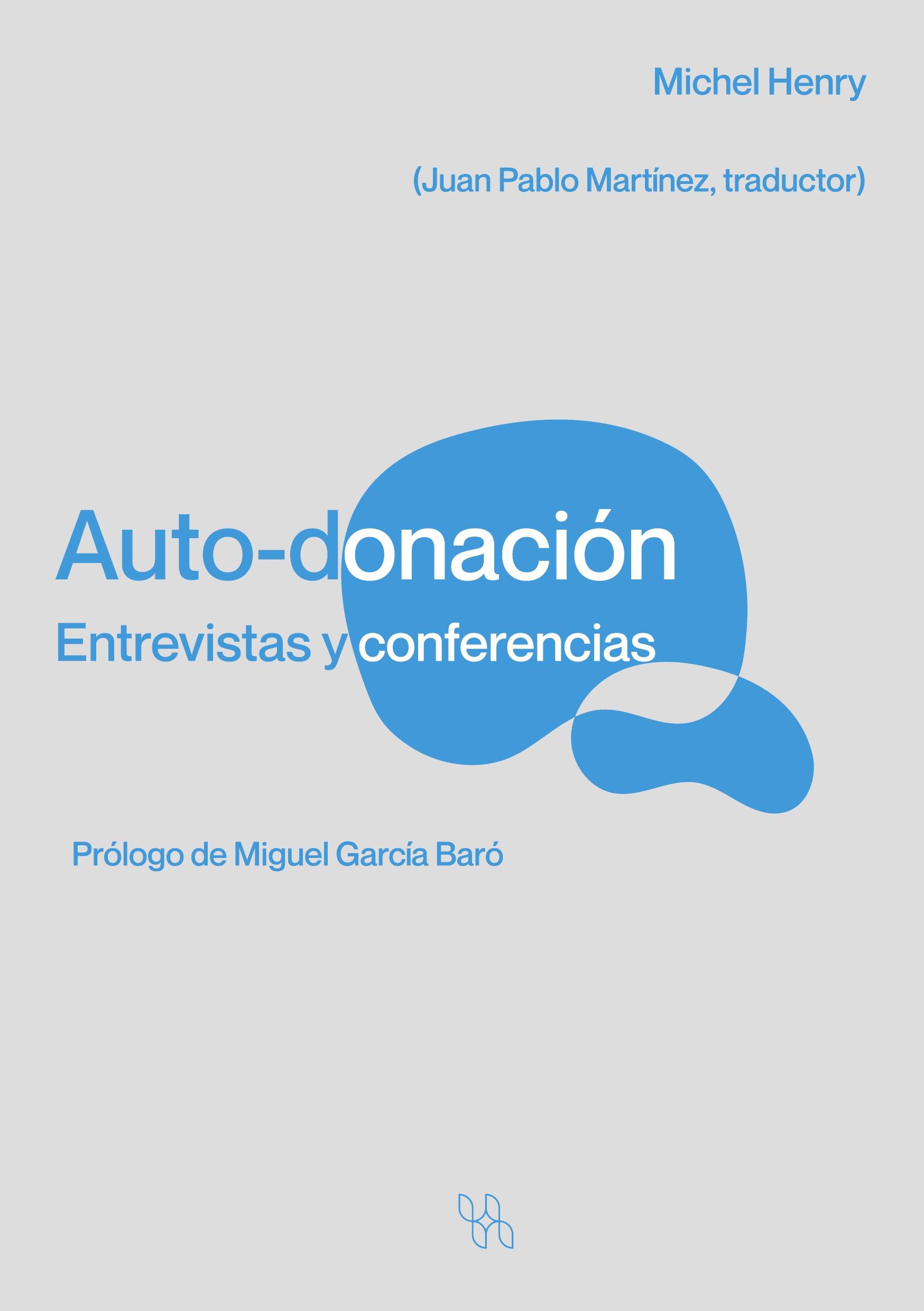 Vorderes Coverbild Auto-donación Entrevistas y conferencias
