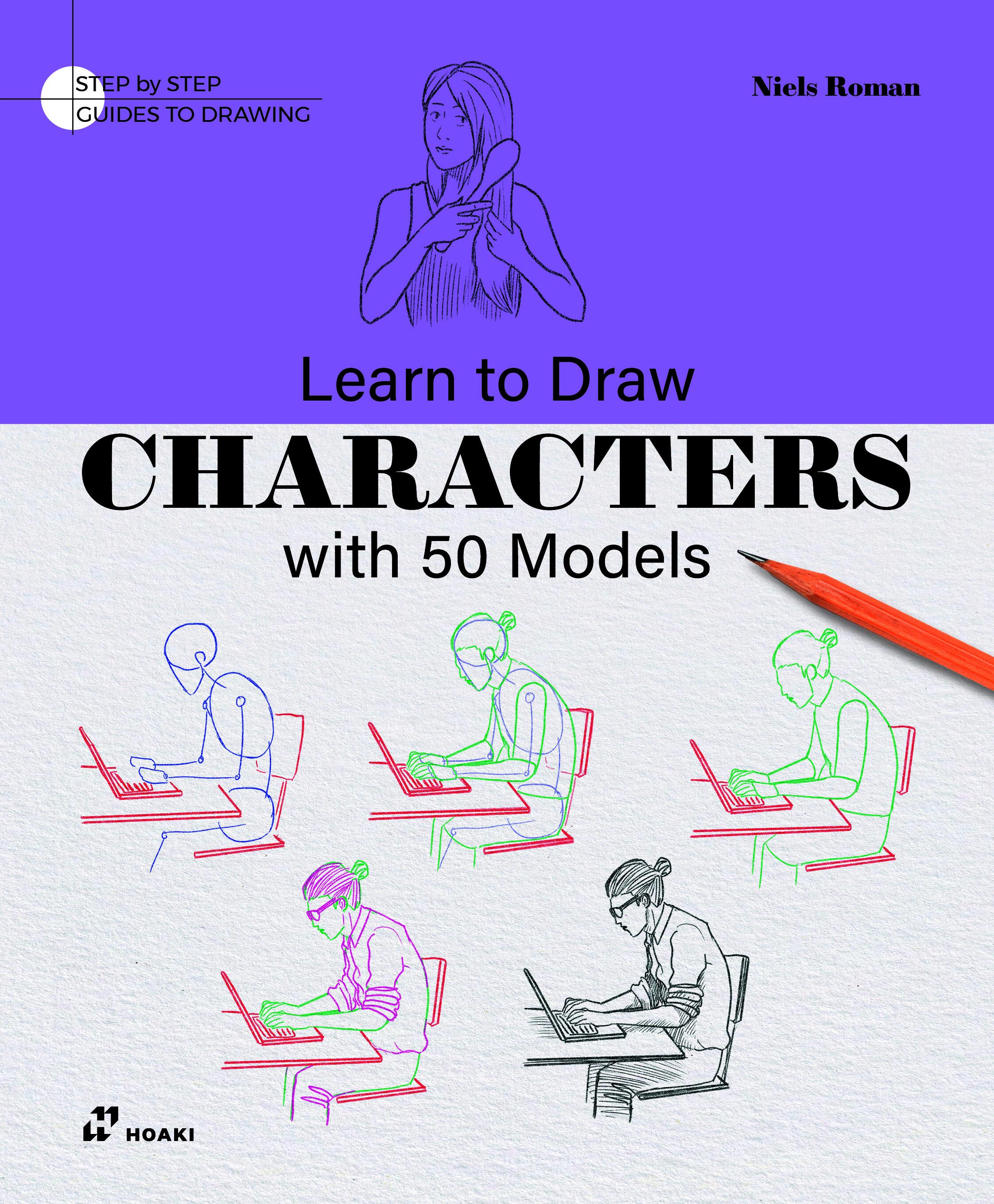 Vorderes Coverbild Learn to Draw Characters with 50 Models