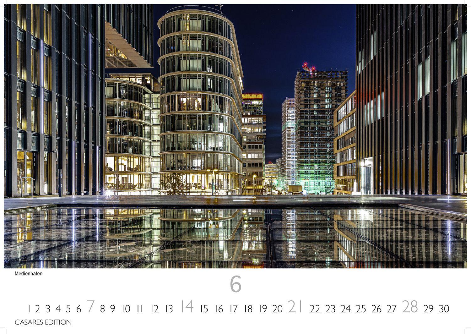 Beispielinhalt (Bild) Düsseldorf Kalender 2026 - Wandkalender | Fotokalender Deutschland 24x35cm - 12 großformatige Fotomotive in Top-Qualität der Rheinmetropole