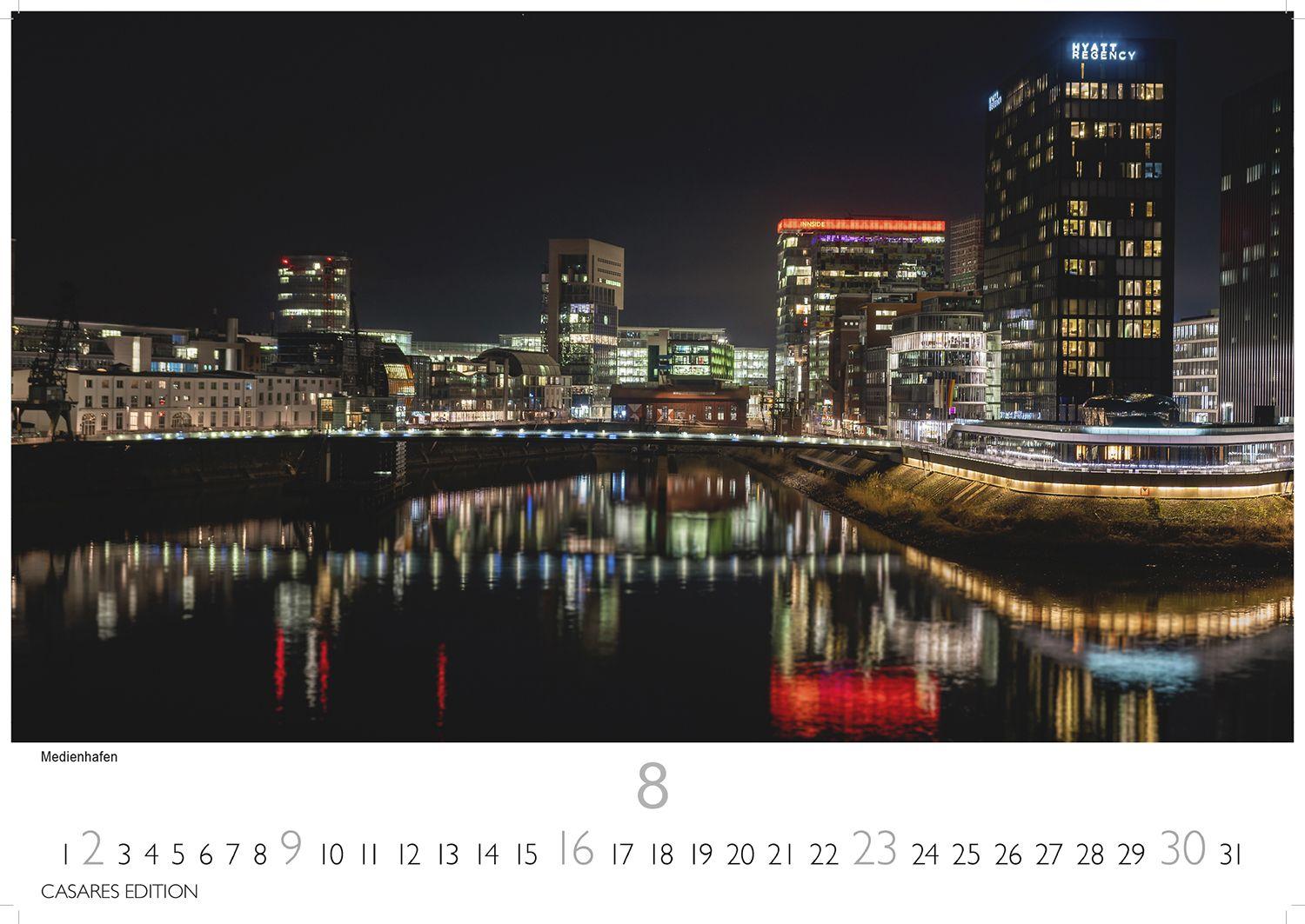 Beispielinhalt (Bild) Düsseldorf Kalender 2026 - Wandkalender | Fotokalender Deutschland 24x35cm - 12 großformatige Fotomotive in Top-Qualität der Rheinmetropole
