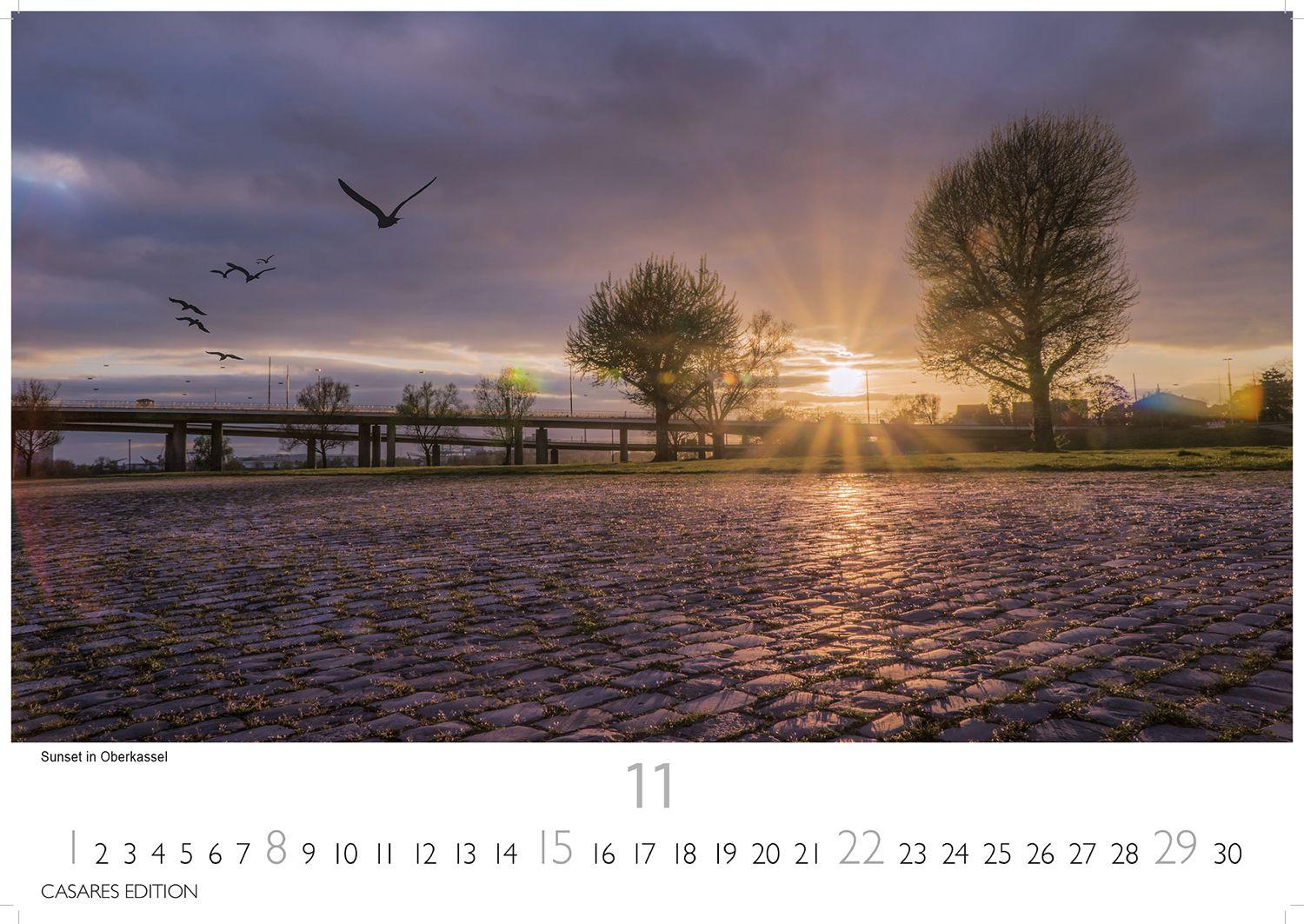 Beispielinhalt (Bild) Düsseldorf Kalender 2026 - Wandkalender | Fotokalender Deutschland 24x35cm - 12 großformatige Fotomotive in Top-Qualität der Rheinmetropole