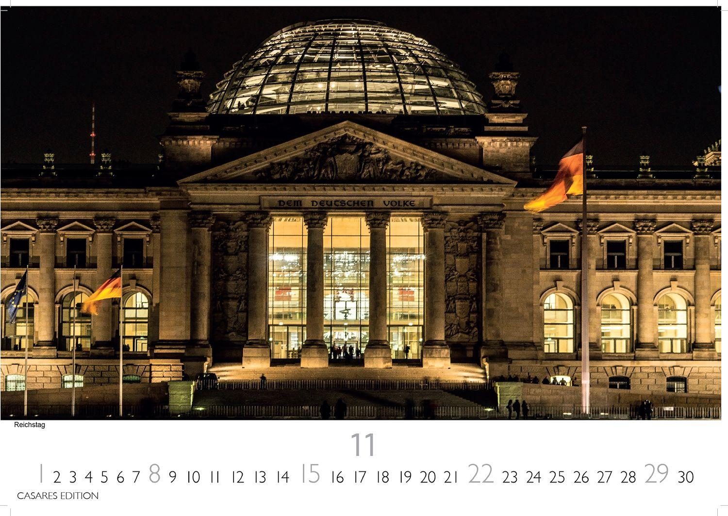 Beispielinhalt (Bild) Berlin Kalender 2026 - Wandkalender | Fotokalender Deutschland 50 x35 cm - in 12 stimmungsvollen Aufnahmen zwischen Kultur, Architektur und Hauptstadtflair