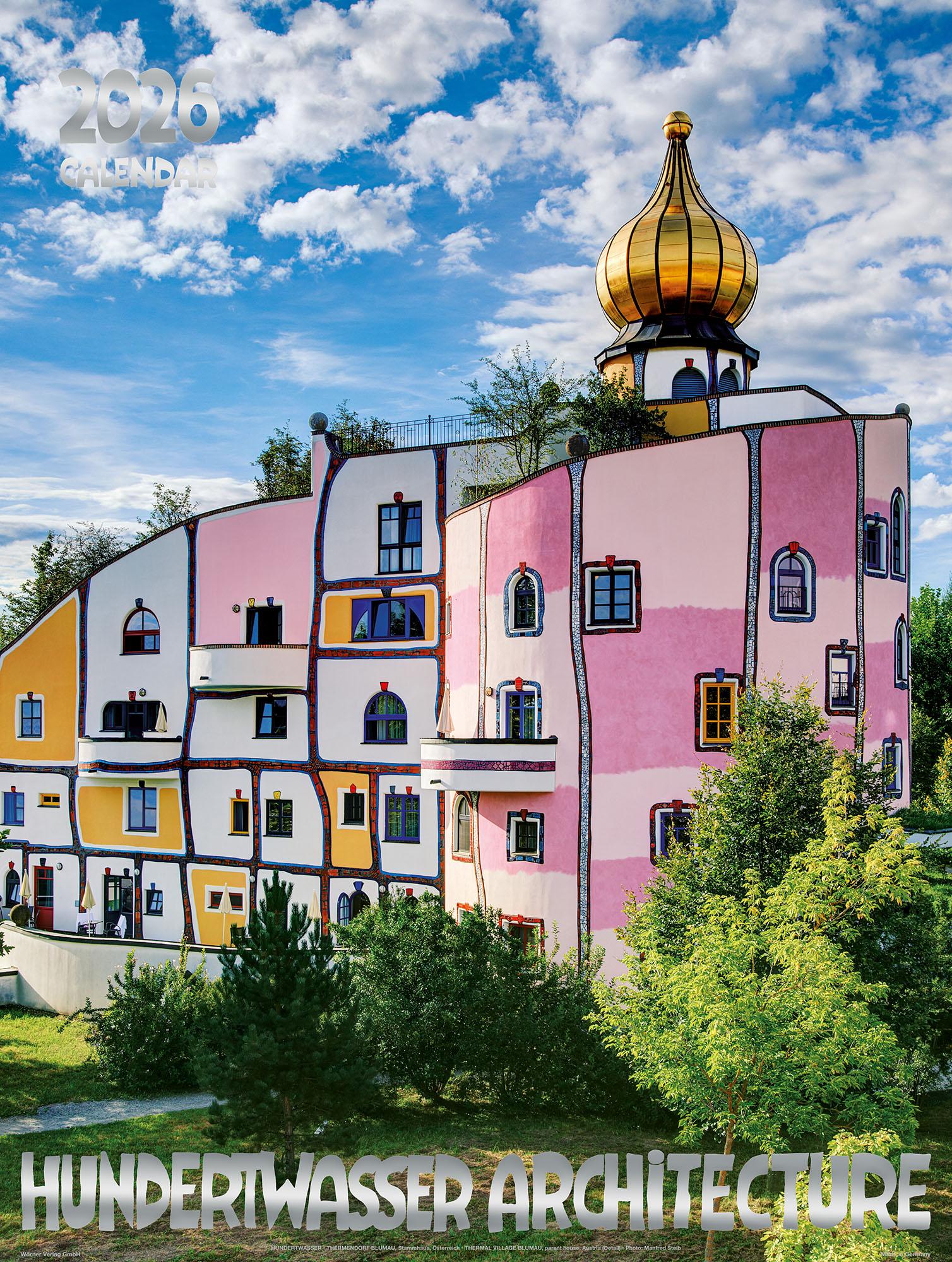 Vorderes Coverbild Großer Hundertwasser Architektur Kalender 2026