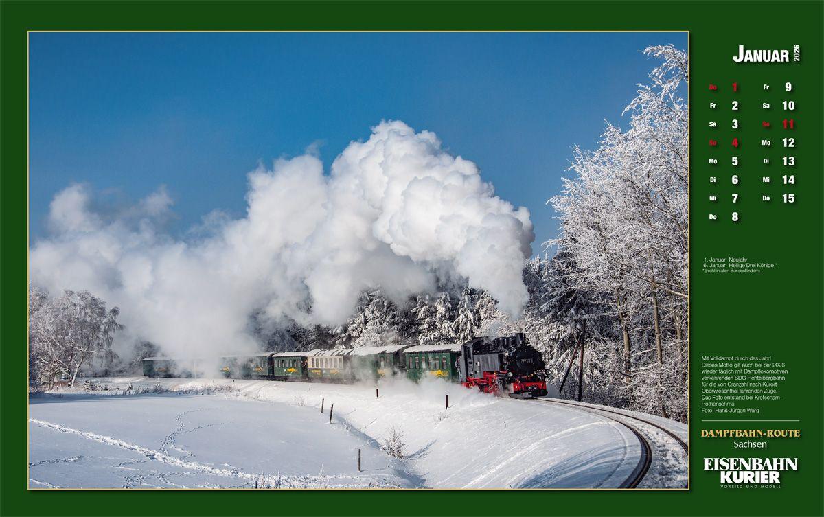 Beispielinhalt (Bild) Dampfbahn-Route Sachsen 2026