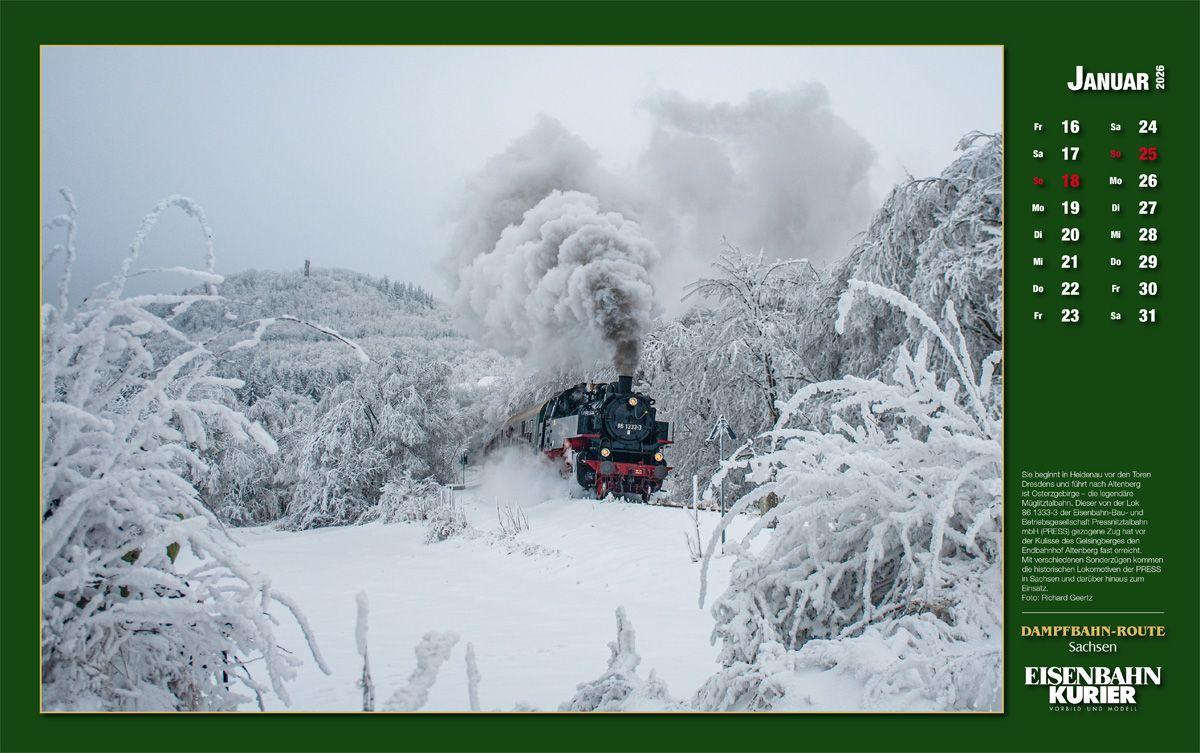 Beispielinhalt (Bild) Dampfbahn-Route Sachsen 2026