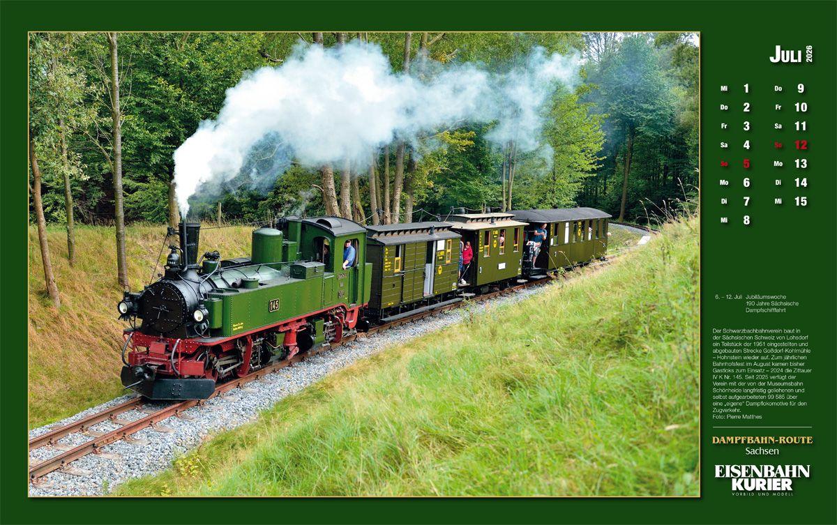 Beispielinhalt (Bild) Dampfbahn-Route Sachsen 2026