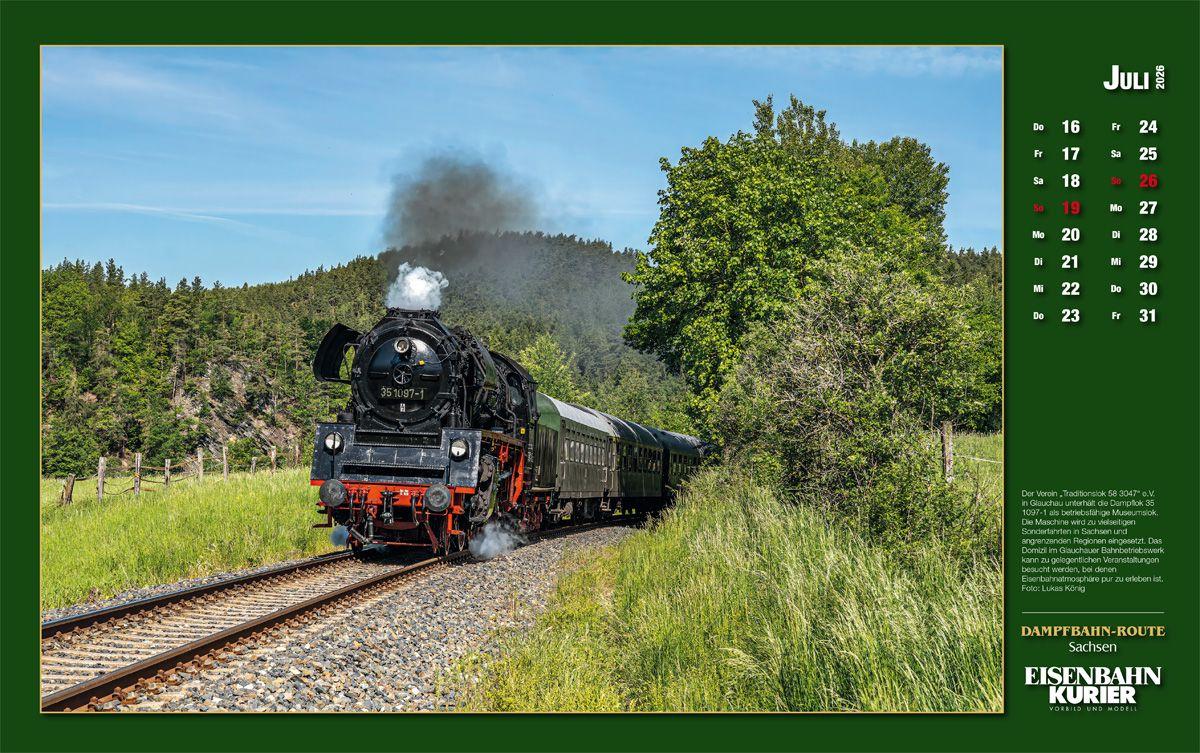 Beispielinhalt (Bild) Dampfbahn-Route Sachsen 2026