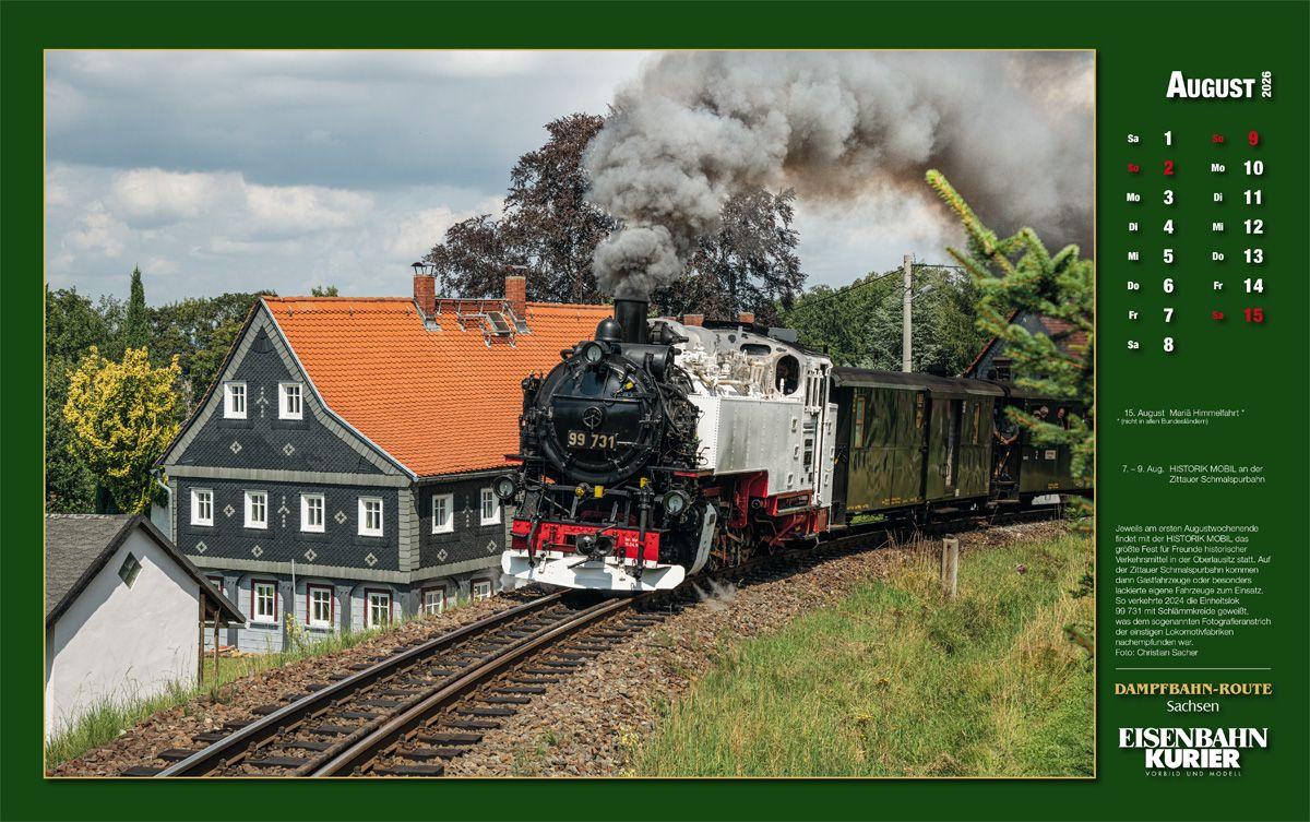 Beispielinhalt (Bild) Dampfbahn-Route Sachsen 2026