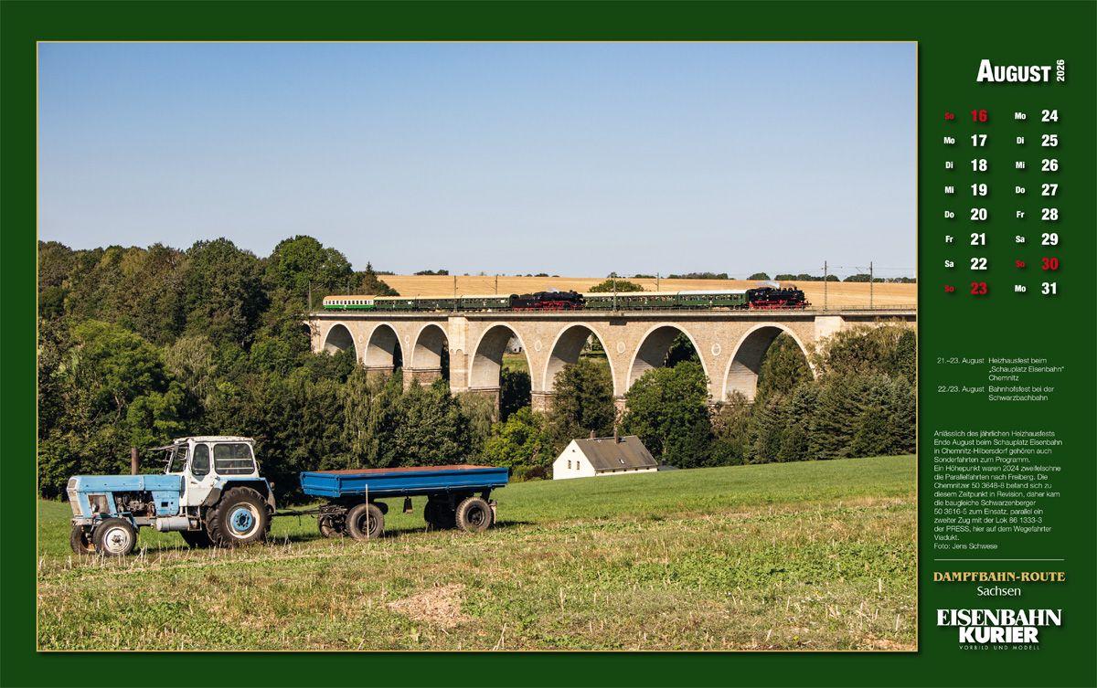 Beispielinhalt (Bild) Dampfbahn-Route Sachsen 2026
