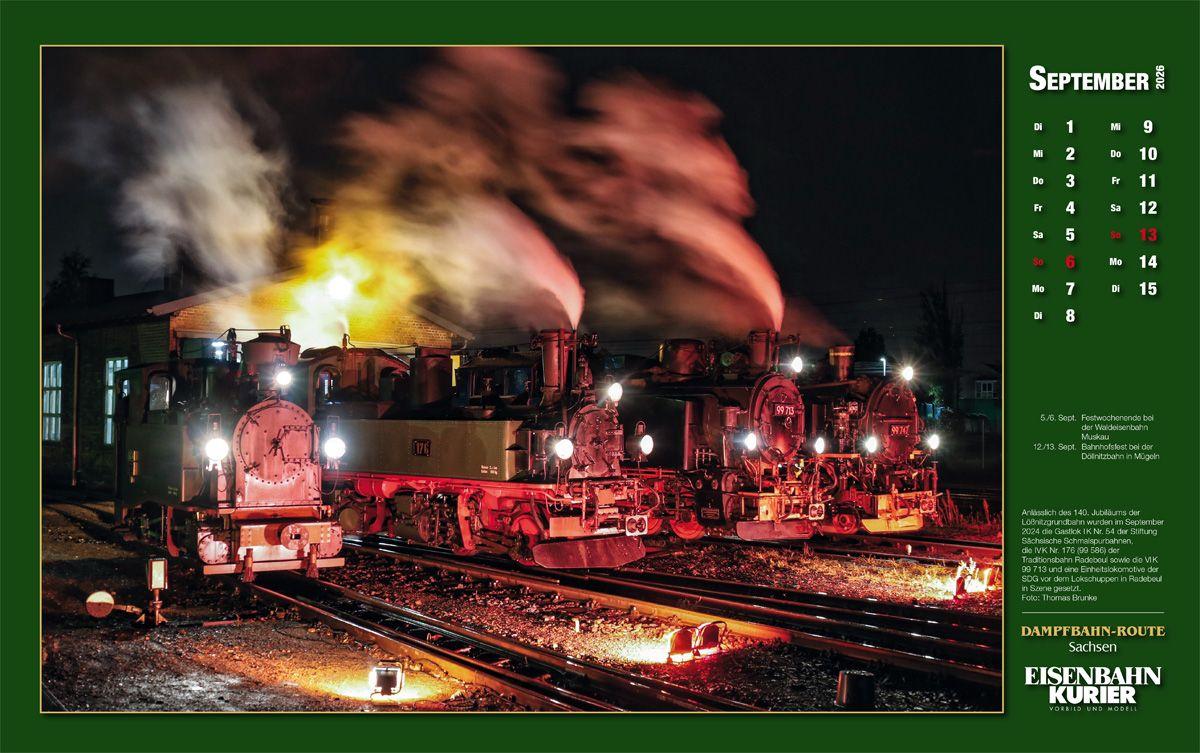 Beispielinhalt (Bild) Dampfbahn-Route Sachsen 2026