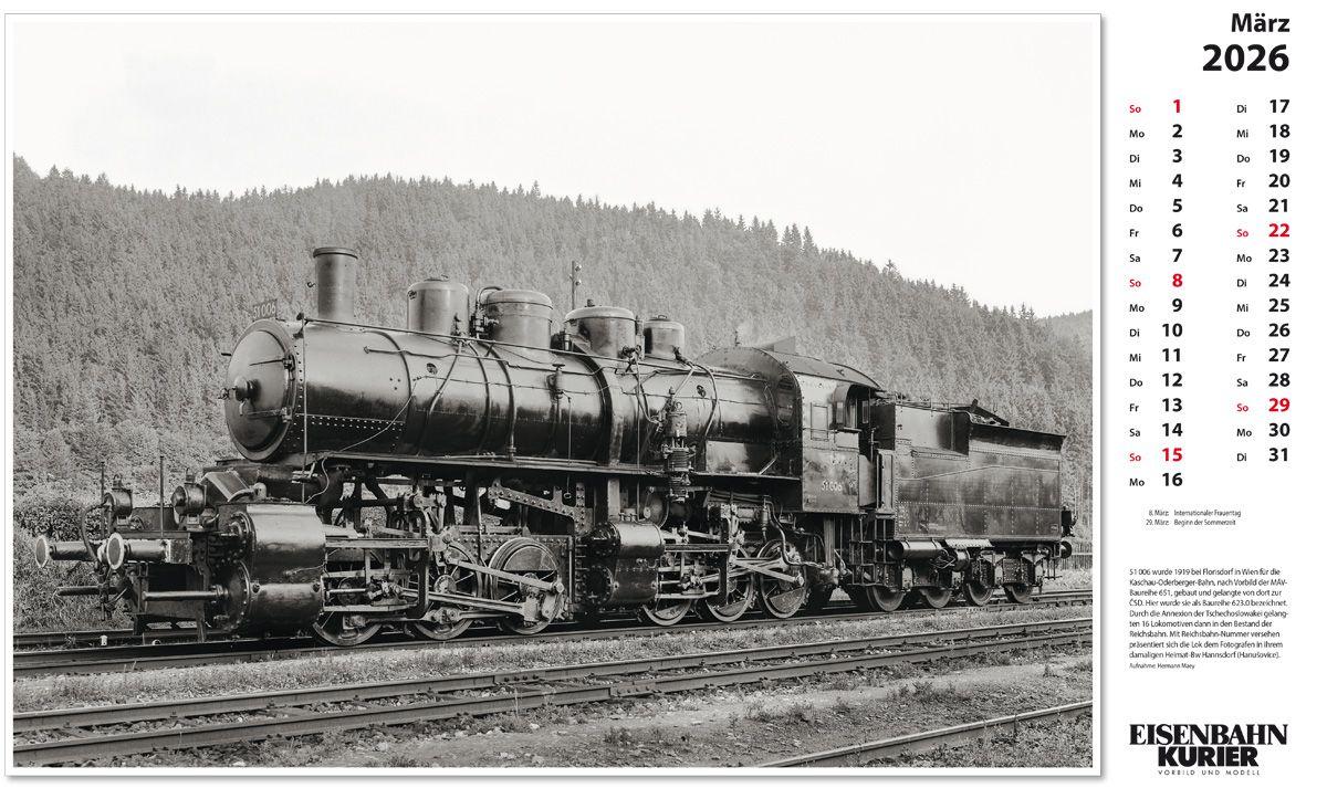 Beispielinhalt (Bild) Dampflokomotiven 2026