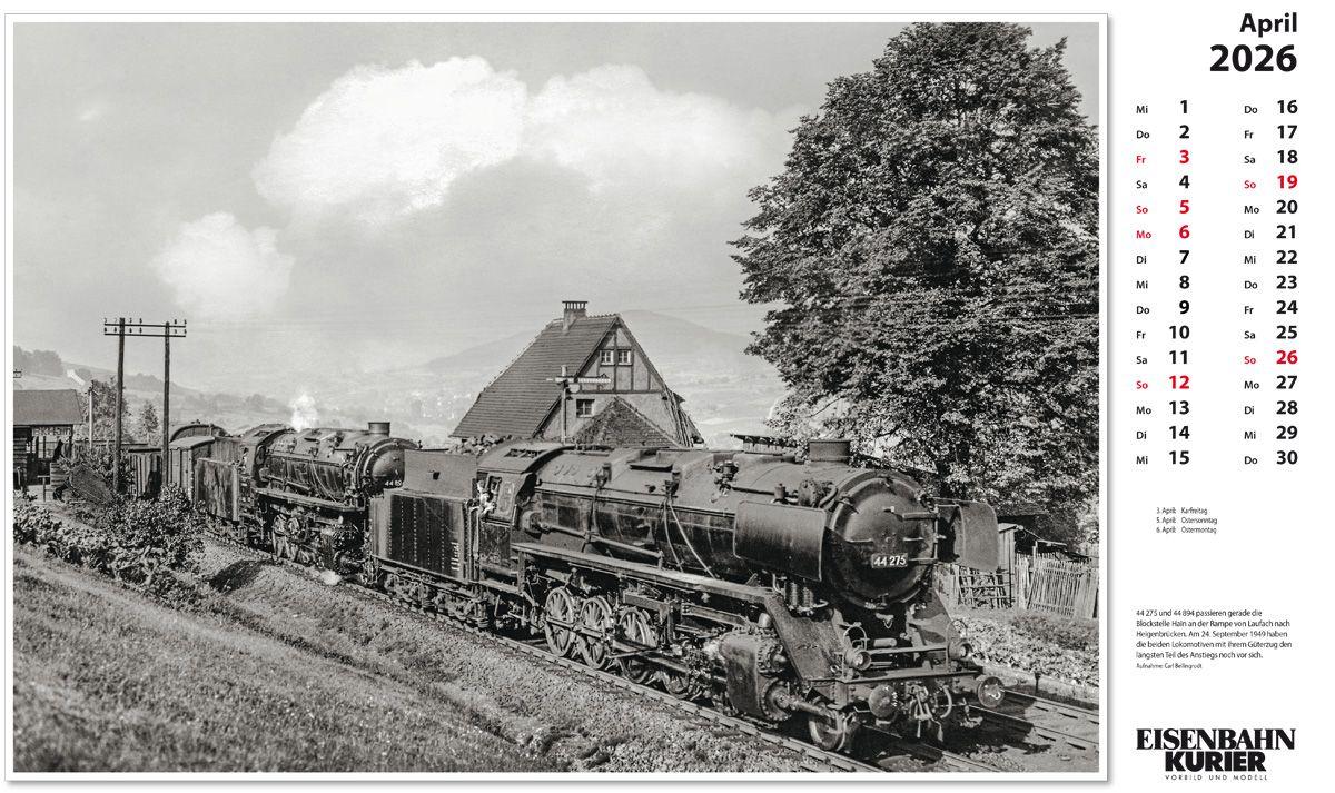 Beispielinhalt (Bild) Dampflokomotiven 2026