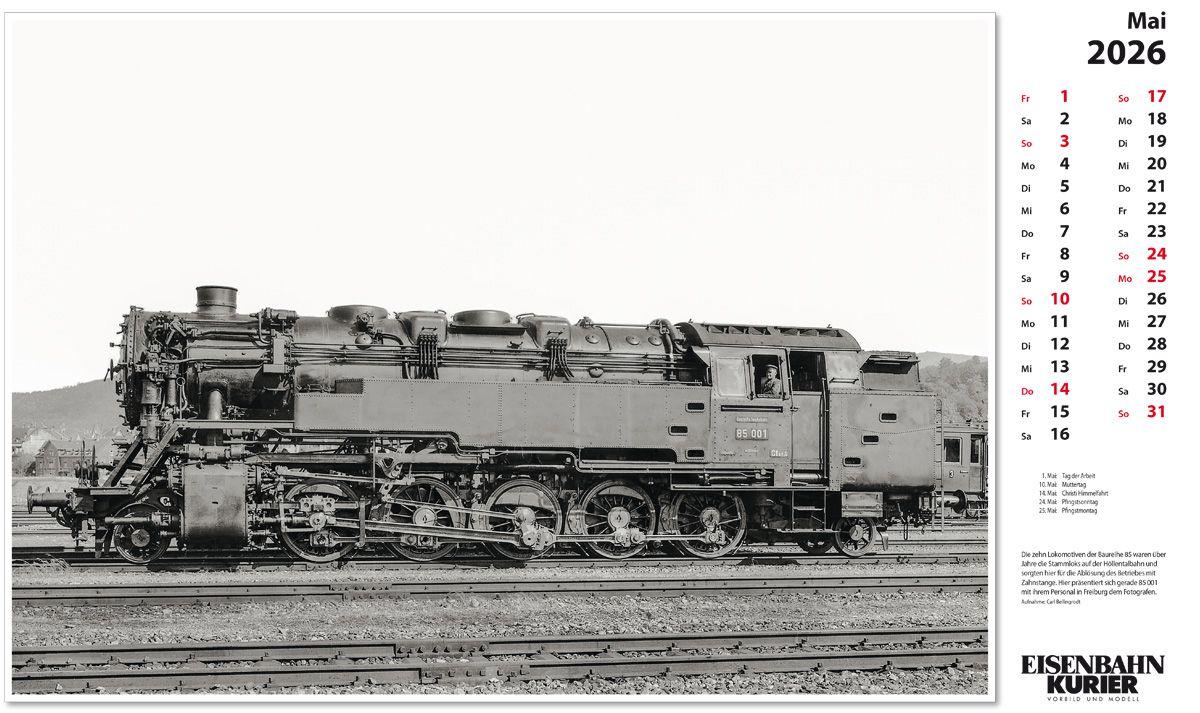 Beispielinhalt (Bild) Dampflokomotiven 2026