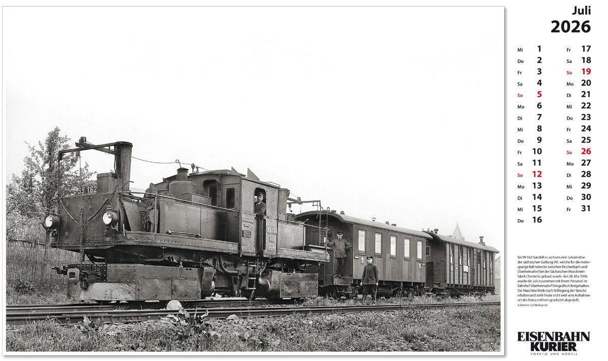 Beispielinhalt (Bild) Dampflokomotiven 2026