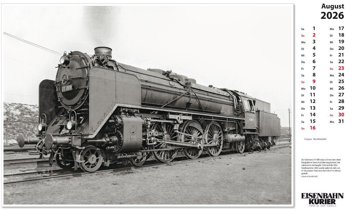 Beispielinhalt (Bild) Dampflokomotiven 2026