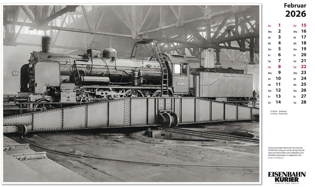 Beispielinhalt (Bild) Dampflokomotiven 2026