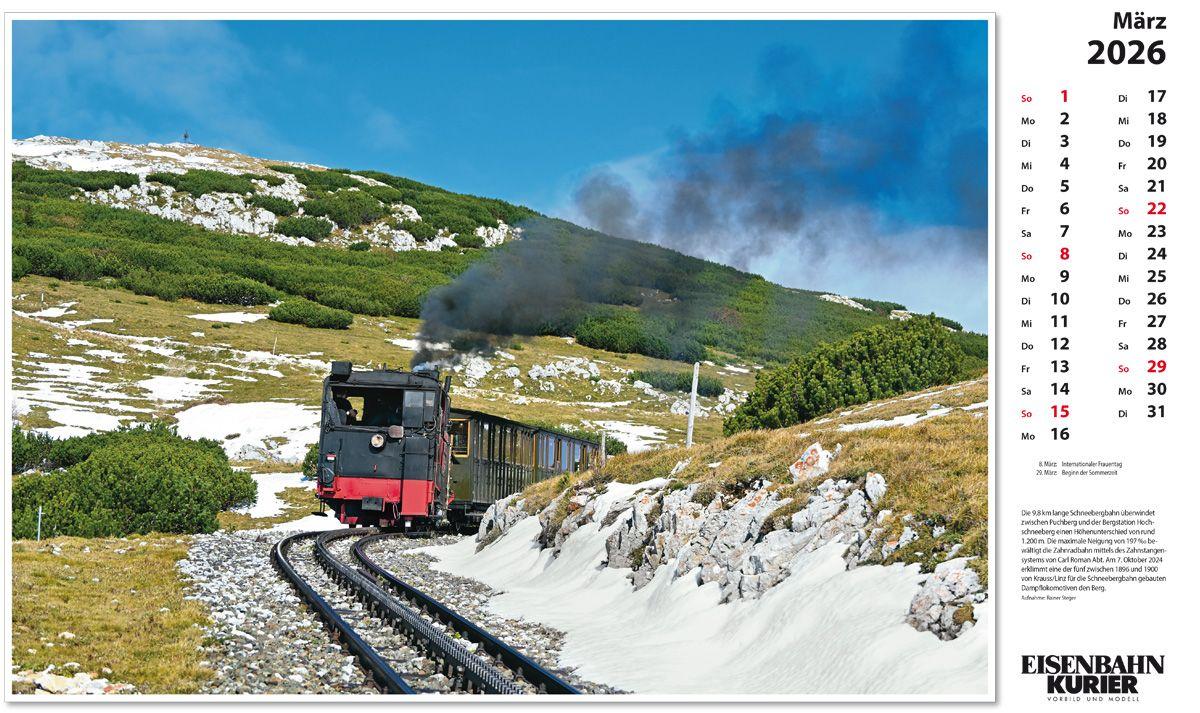 Beispielinhalt (Bild) Alpenbahnen 2026