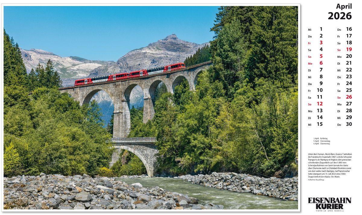 Beispielinhalt (Bild) Alpenbahnen 2026