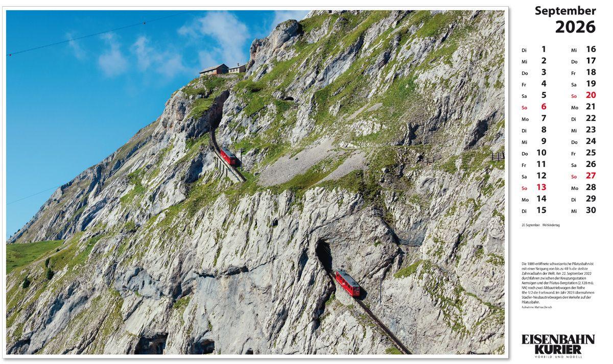 Beispielinhalt (Bild) Alpenbahnen 2026