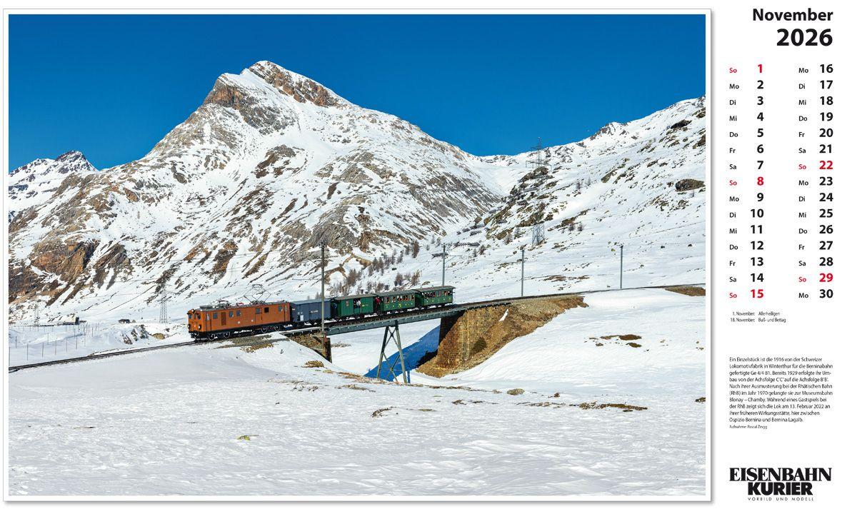 Beispielinhalt (Bild) Alpenbahnen 2026
