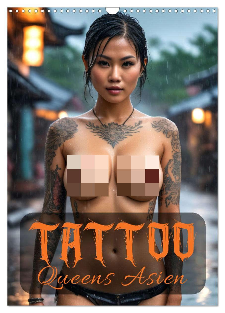 Vorderes Coverbild Tattoo Queens Asien (Wandkalender 2026 DIN A3 hoch), CALVENDO Monatskalender