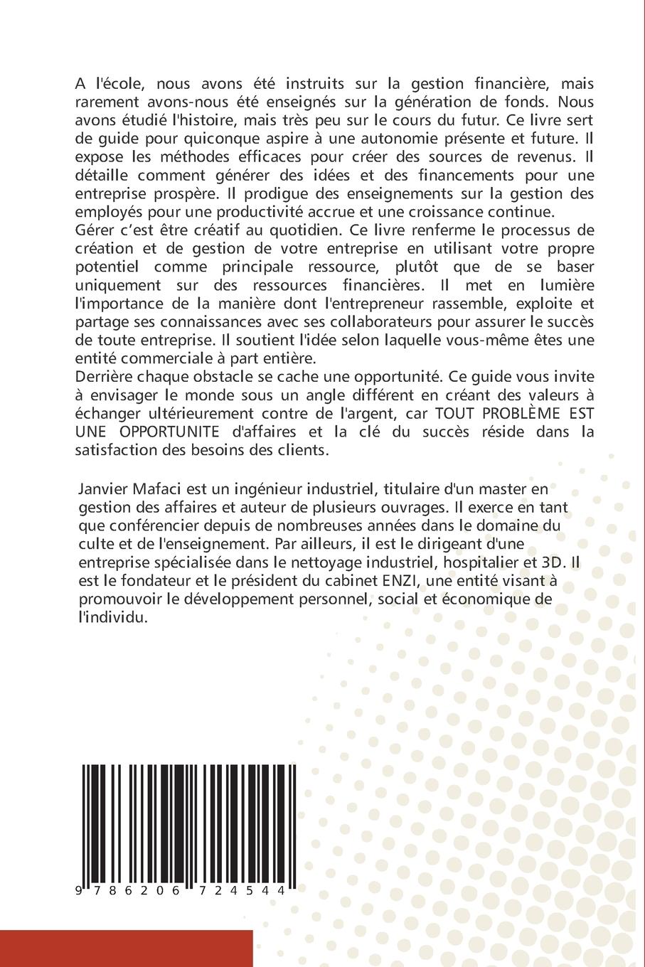 Rückseitencover ENTREPRENDRE