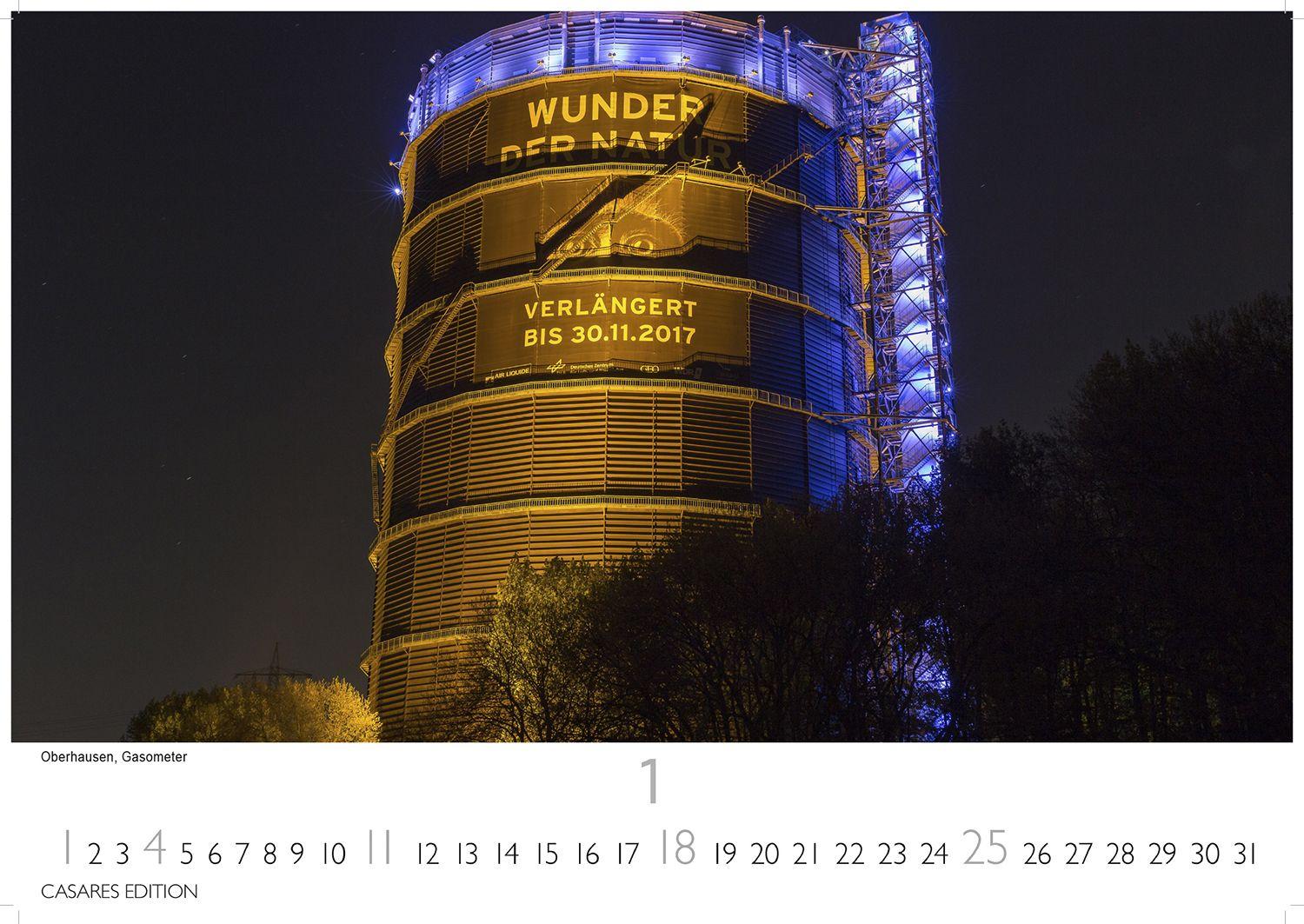 Beispielinhalt (Bild) Ruhrgebiet Kalender 2026 - Wandkalender | Fotokalender Deutschland 35x50cm | mit 12 starken Industrie- und Stadtmotiven