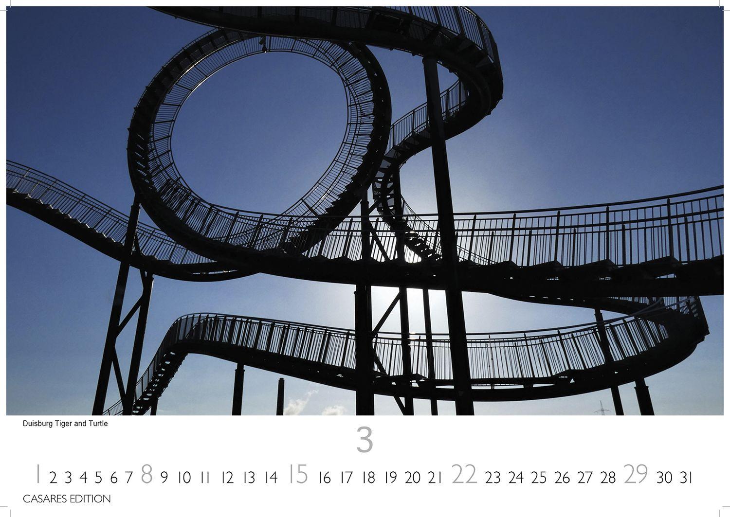 Beispielinhalt (Bild) Ruhrgebiet Kalender 2026 - Wandkalender | Fotokalender Deutschland 35x50cm | mit 12 starken Industrie- und Stadtmotiven