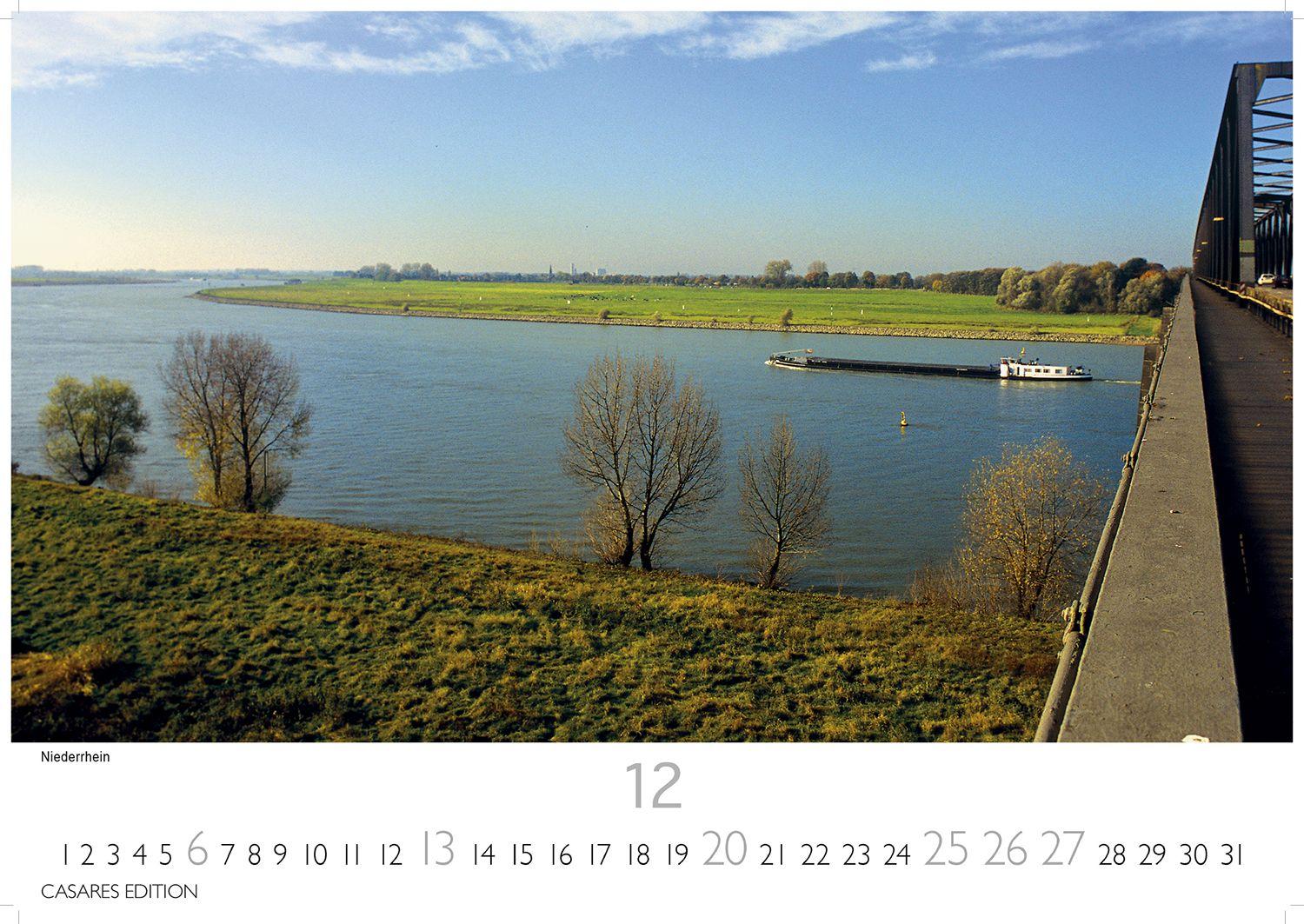 Beispielinhalt (Bild) Der Rhein Kalender 2026 - Wandkalender | Fotokalender Deutschland 24x35cm | mit 12 eindrucksvollen Aufnahmen von Flusslandschaften, Burgen und Weinregionen