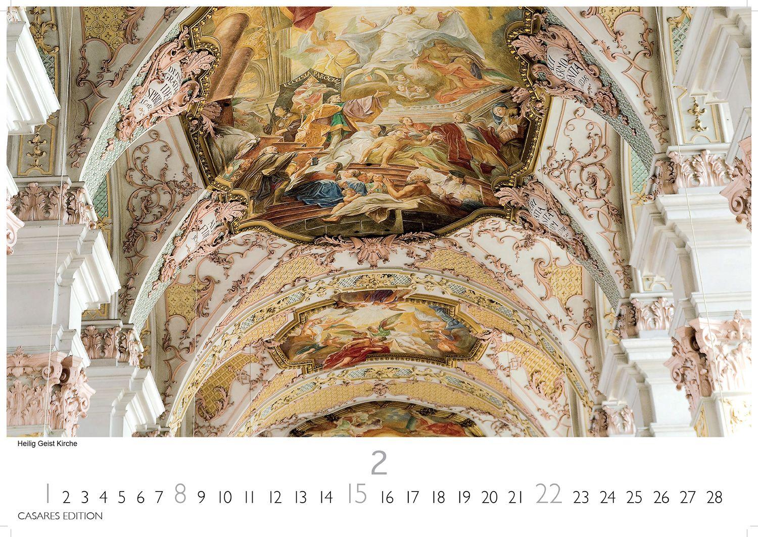 Beispielinhalt (Bild) München Kalender 2026 - Wandkalender | Fotokalender Deutschland 24x35cm - faszinierende Ansichten von Marienplatz bis Alpenpanorama