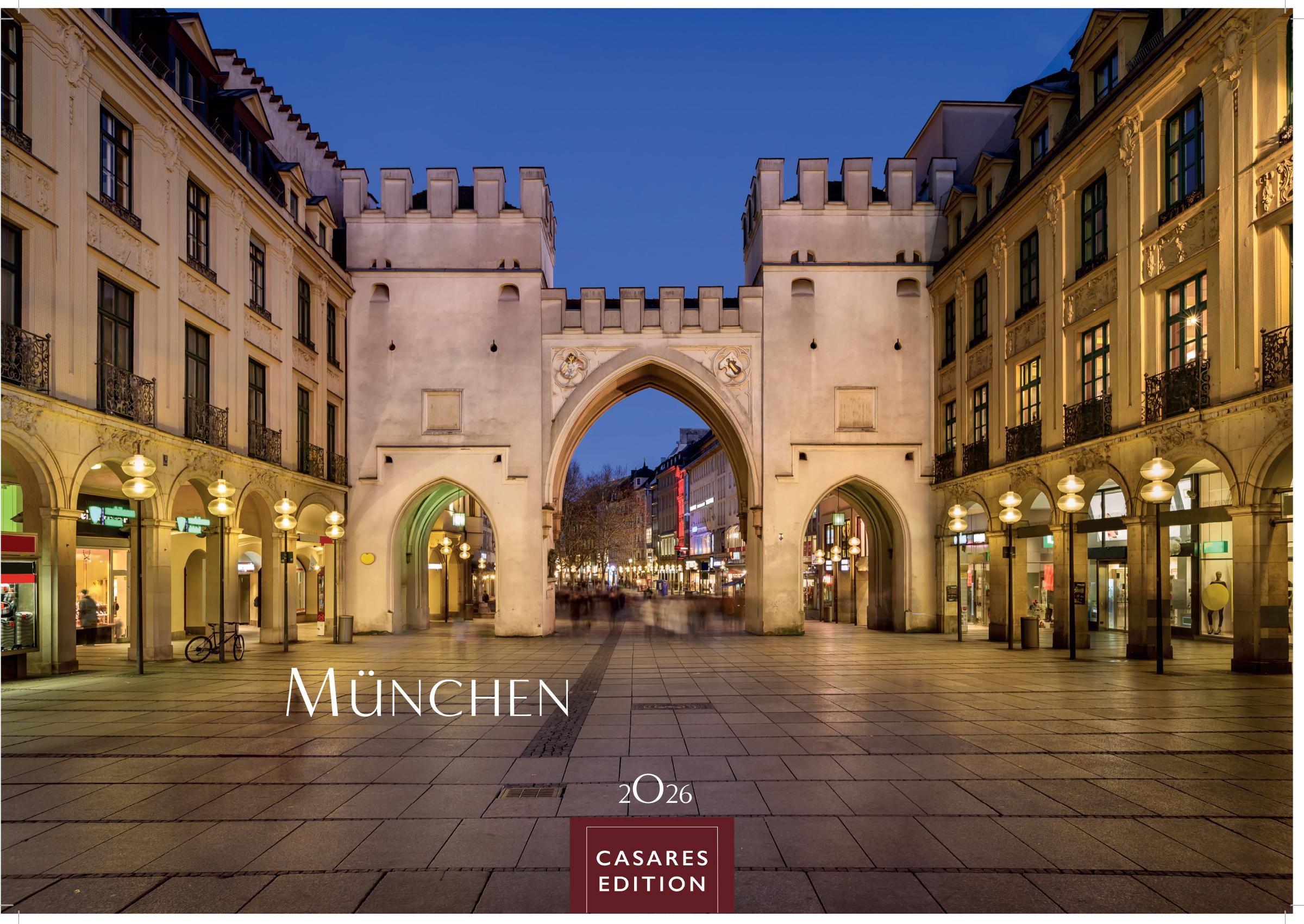 Vorderes Coverbild München Kalender 2026 - Wandkalender | Fotokalender Deutschland 24x35cm - faszinierende Ansichten von Marienplatz bis Alpenpanorama