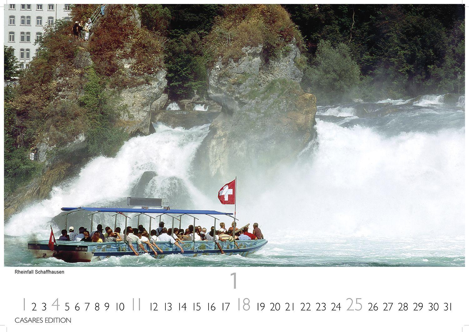Beispielinhalt (Bild) Der Rhein Kalender 2026 - Wandkalender | Fotokalender Deutschland 50x35cm | mit 12 eindrucksvollen Aufnahmen von Flusslandschaften, Burgen und Weinregionen