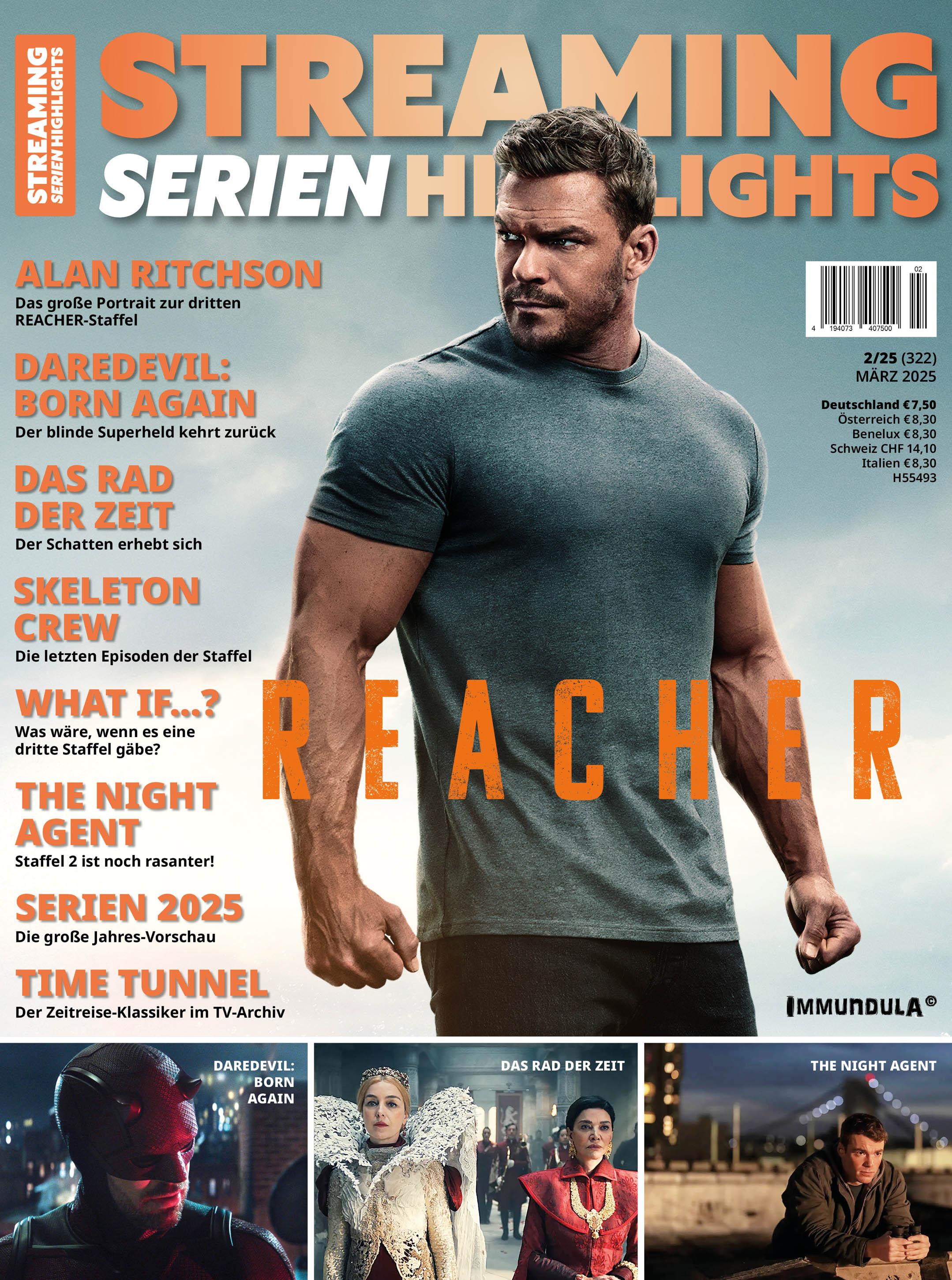 Vorderes Coverbild STREAMING SERIEN HIGHLIGHTS. Ausgabe März 2025 (#322)