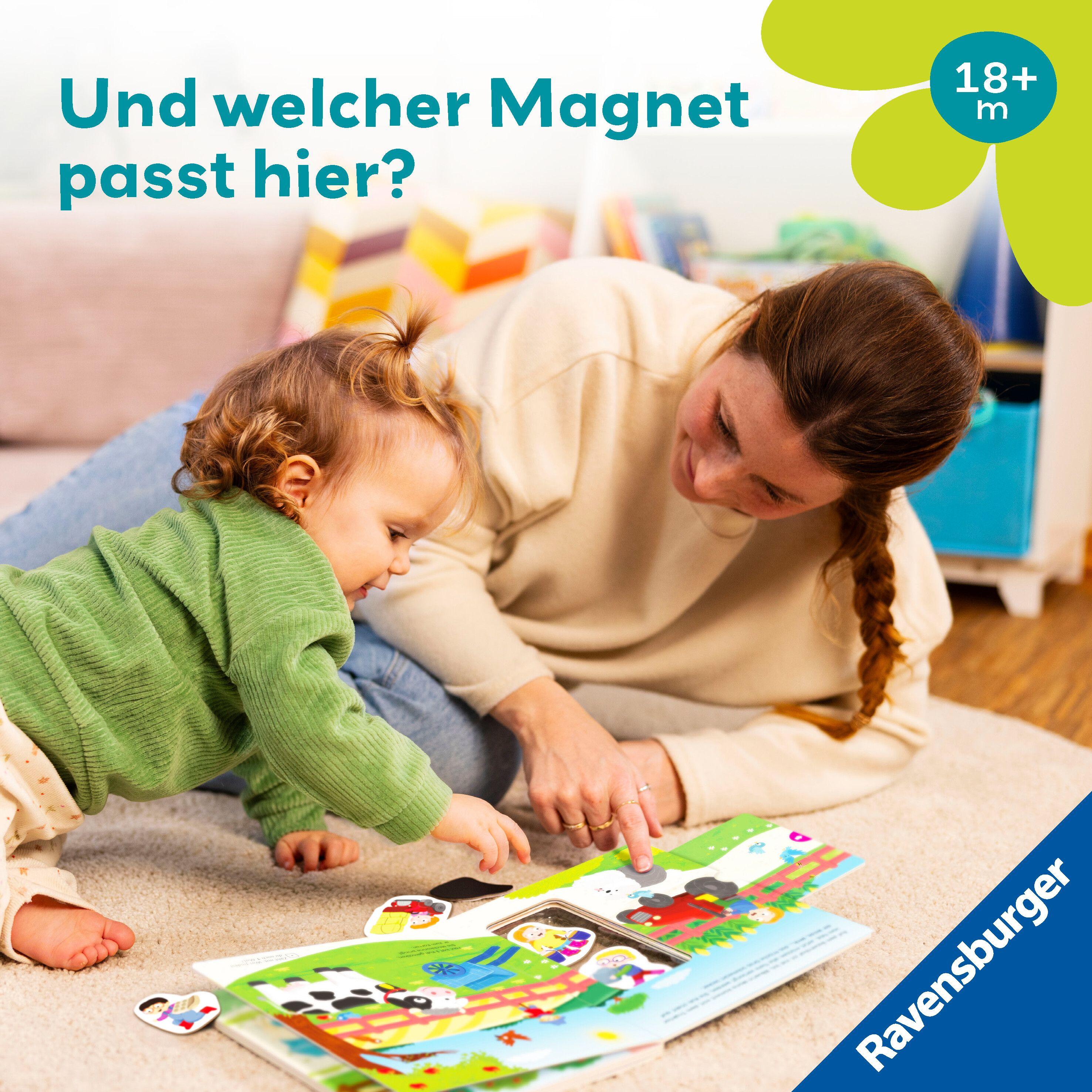 Beispielinhalt (Bild) Play+ Mein Spiel mit-Magnetbuch Komm, wir lernen Zählen - ab 18 Monate