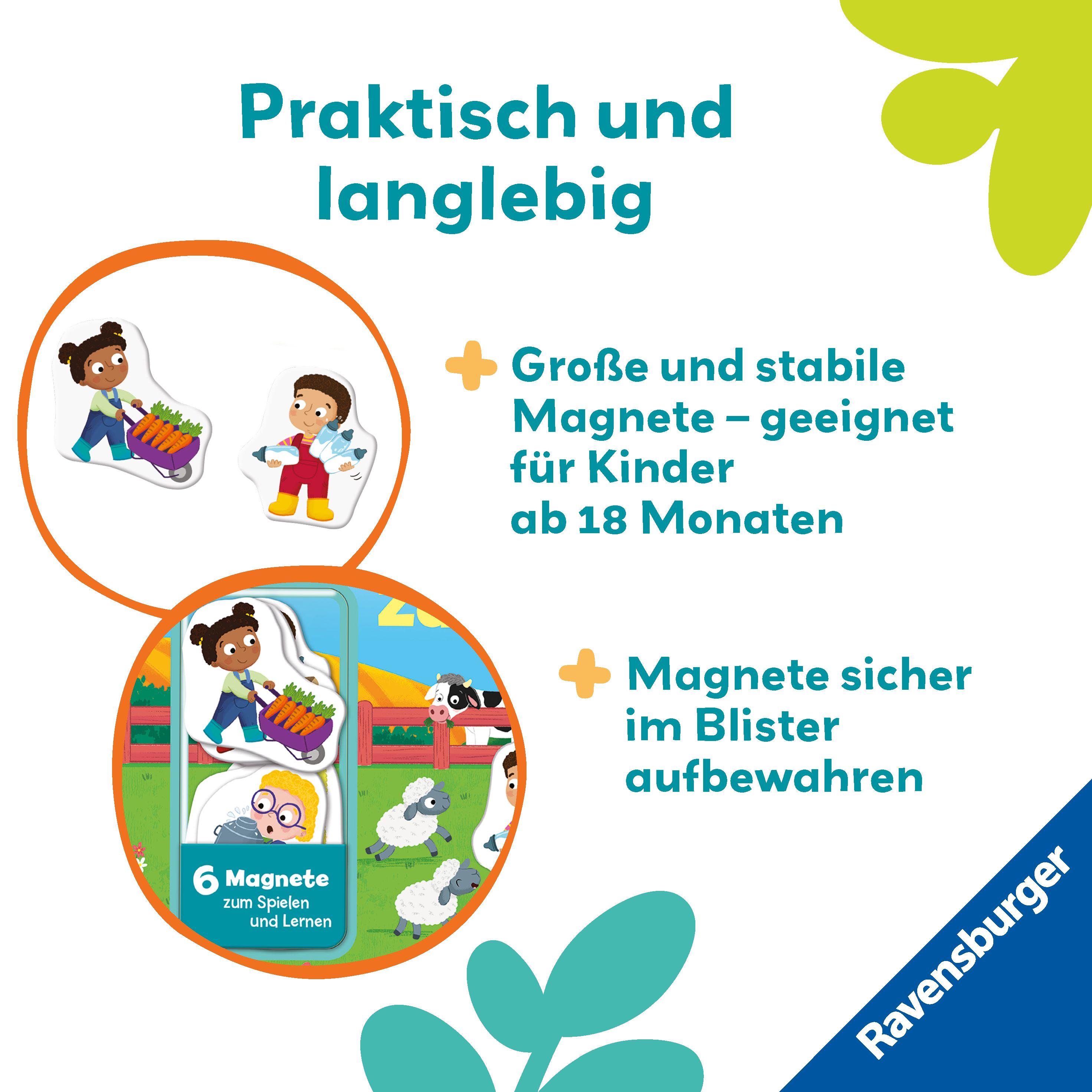 Beispielinhalt (Bild) Play+ Mein Spiel mit-Magnetbuch Komm, wir lernen Zählen - ab 18 Monate