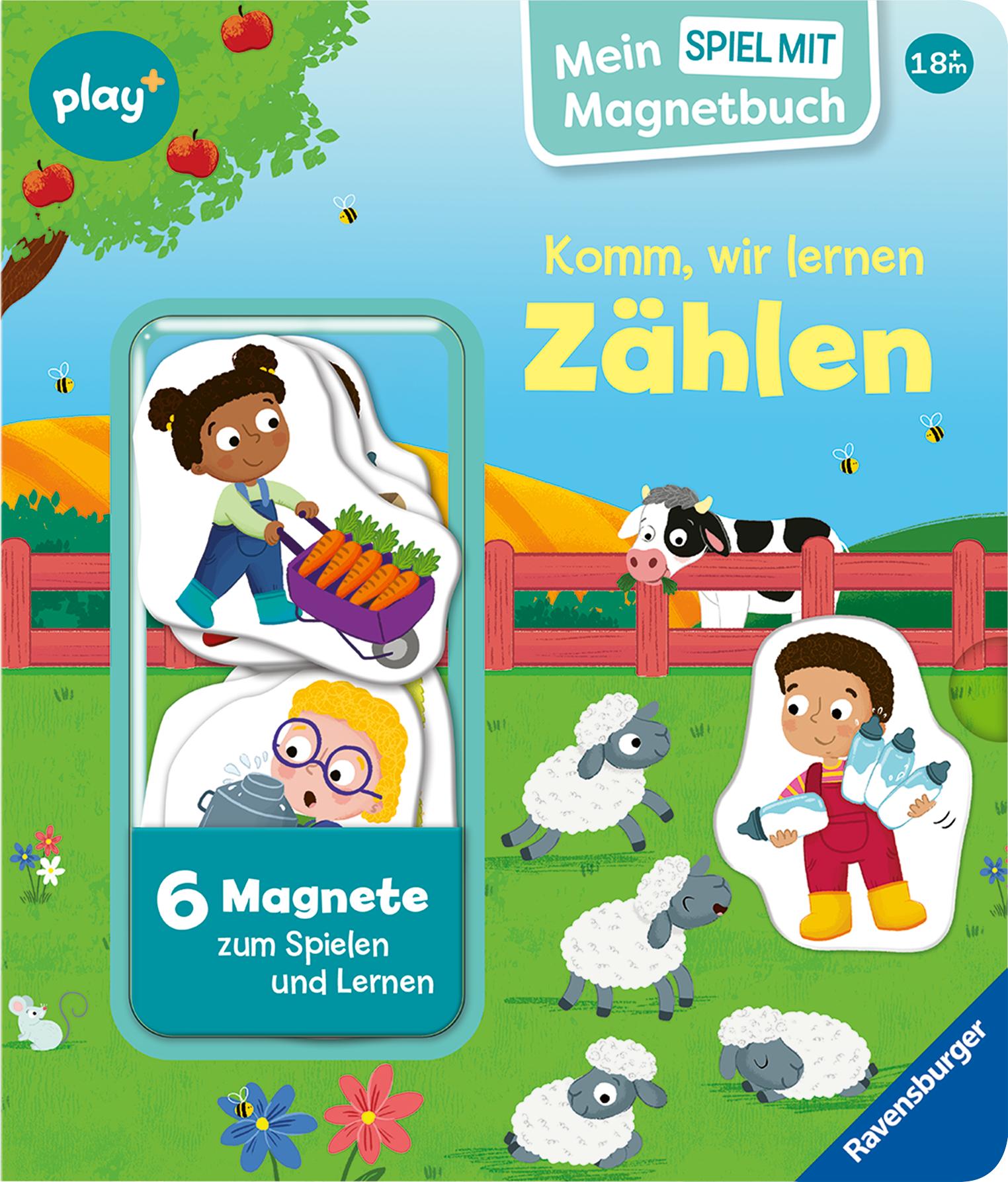 Vorderes Coverbild Play+ Mein Spiel mit-Magnetbuch Komm, wir lernen Zählen - ab 18 Monate