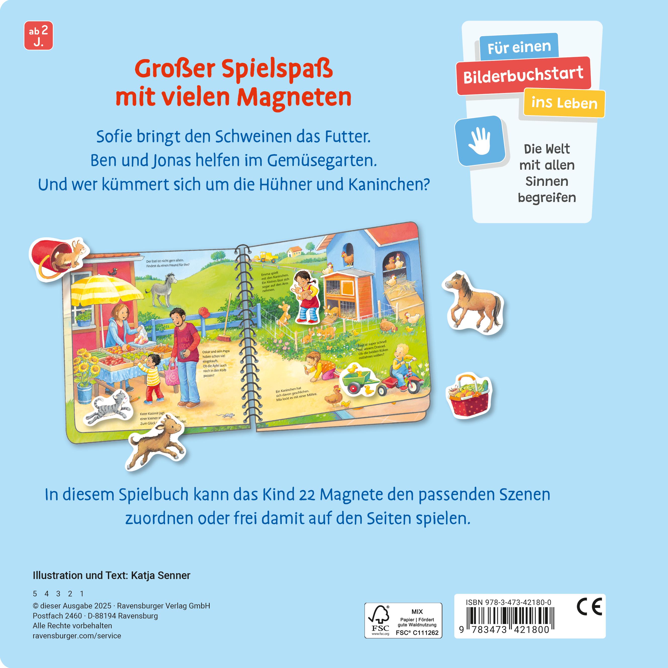 Rückseitencover Mein großes Magnetbuch - Was gehört wohin? Auf dem Bauernhof