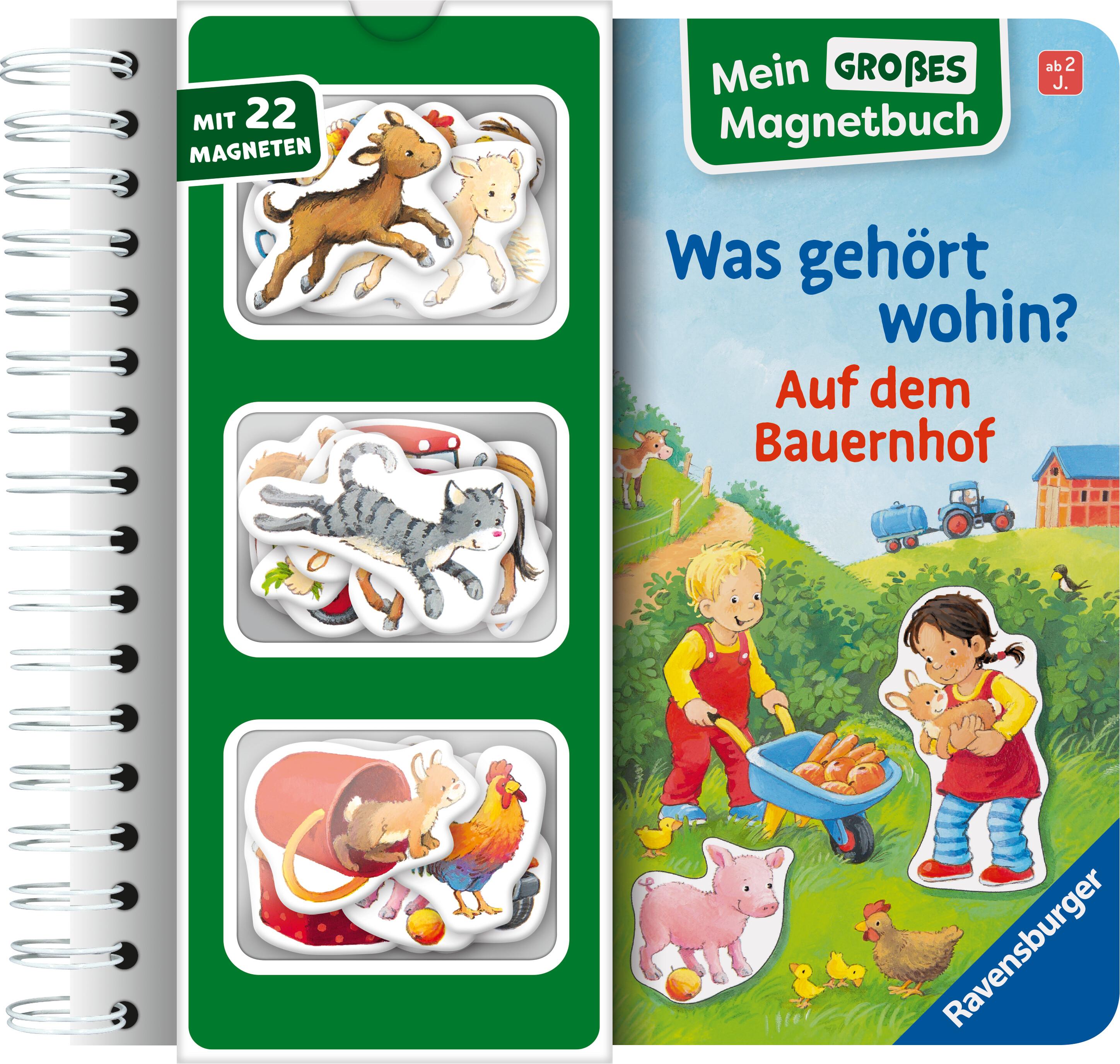 Vorderes Coverbild Mein großes Magnetbuch - Was gehört wohin? Auf dem Bauernhof