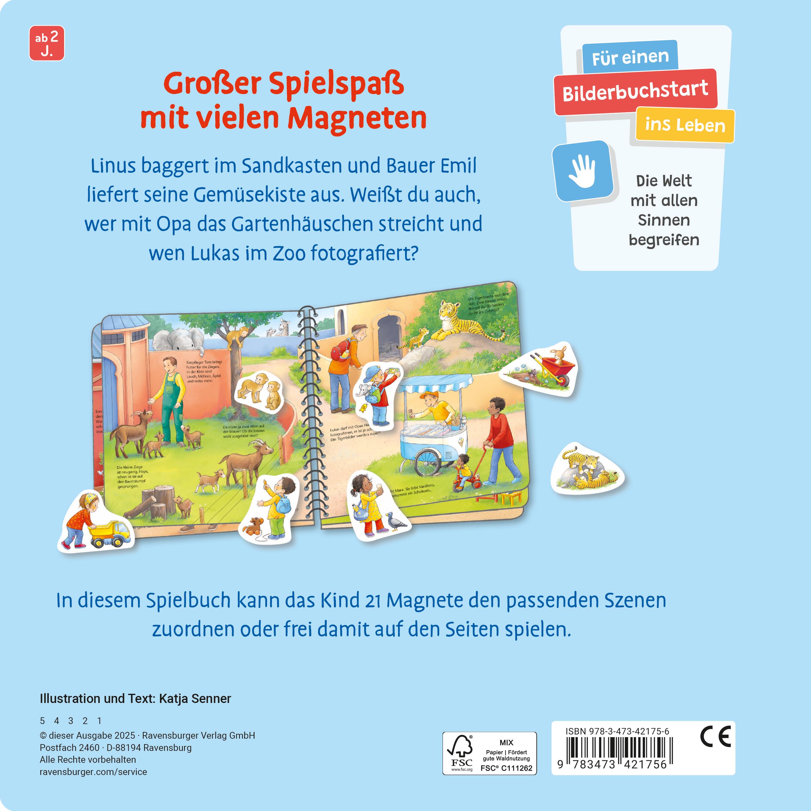 Rückseitencover Mein großes Magnetbuch - Wer macht was?