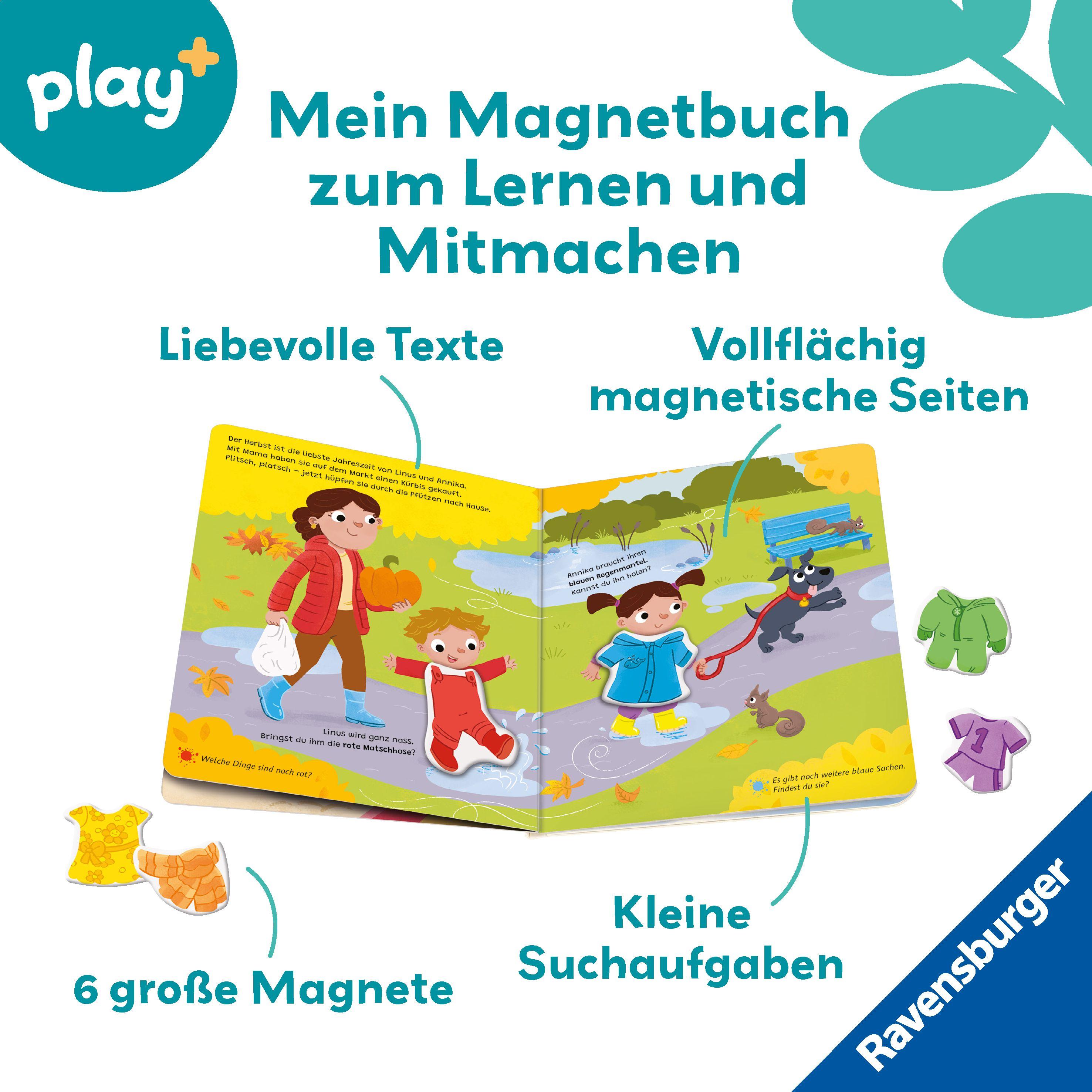 Beispielinhalt (Bild) Play+ Mein Spiel mit-Magnetbuch Komm, wir lernen die Farben - ab 18 Monate