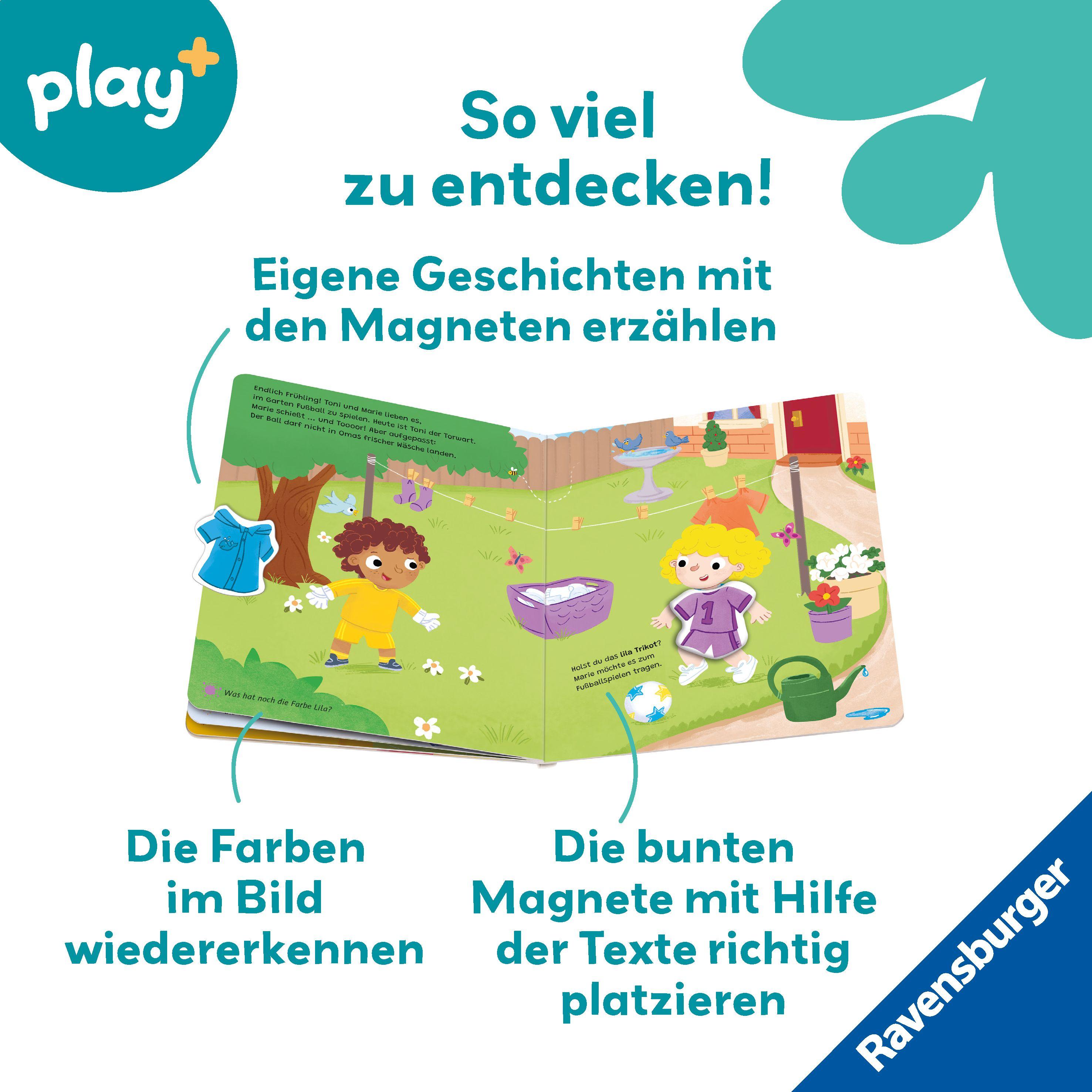 Beispielinhalt (Bild) Play+ Mein Spiel mit-Magnetbuch Komm, wir lernen die Farben - ab 18 Monate